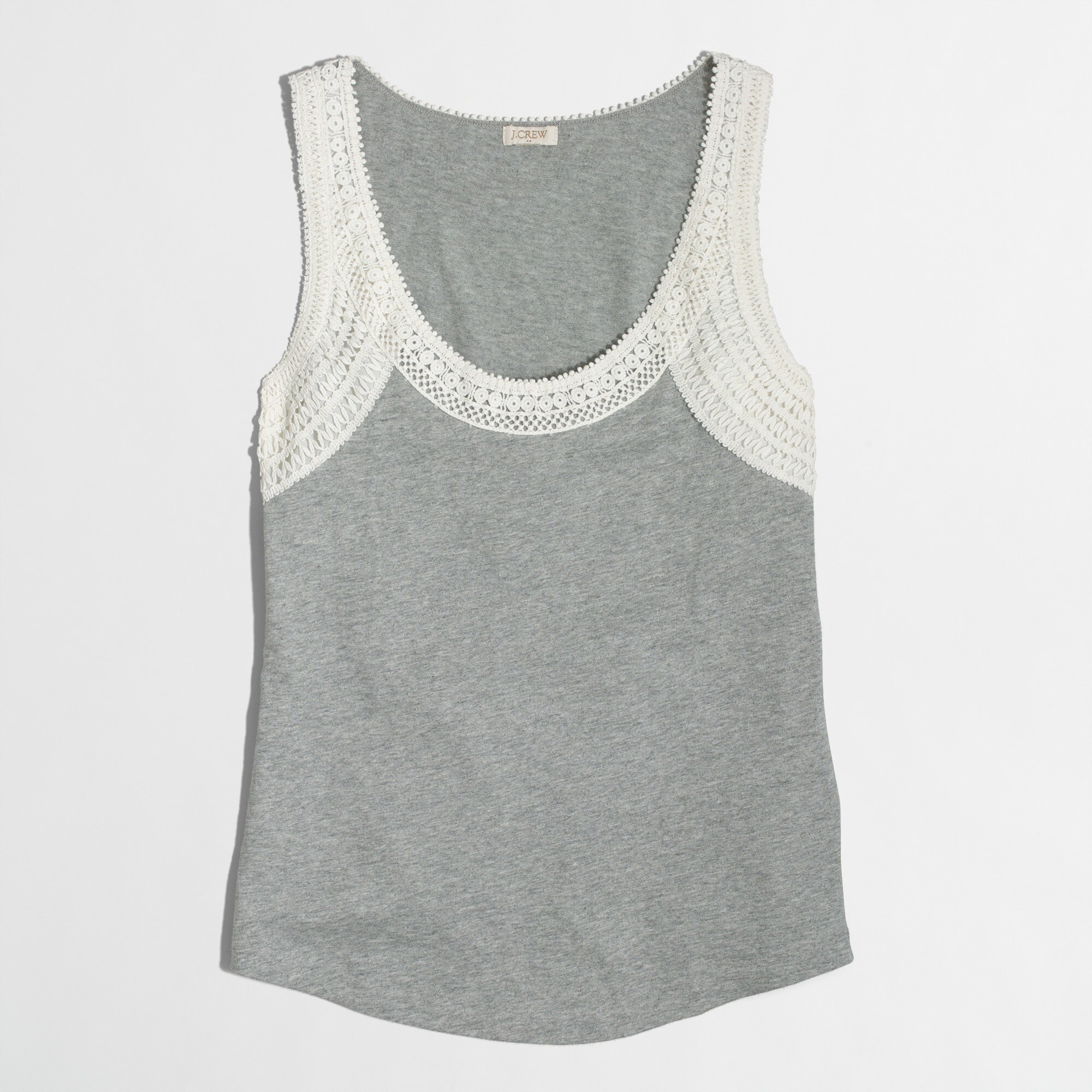 lace-trim tank top for women