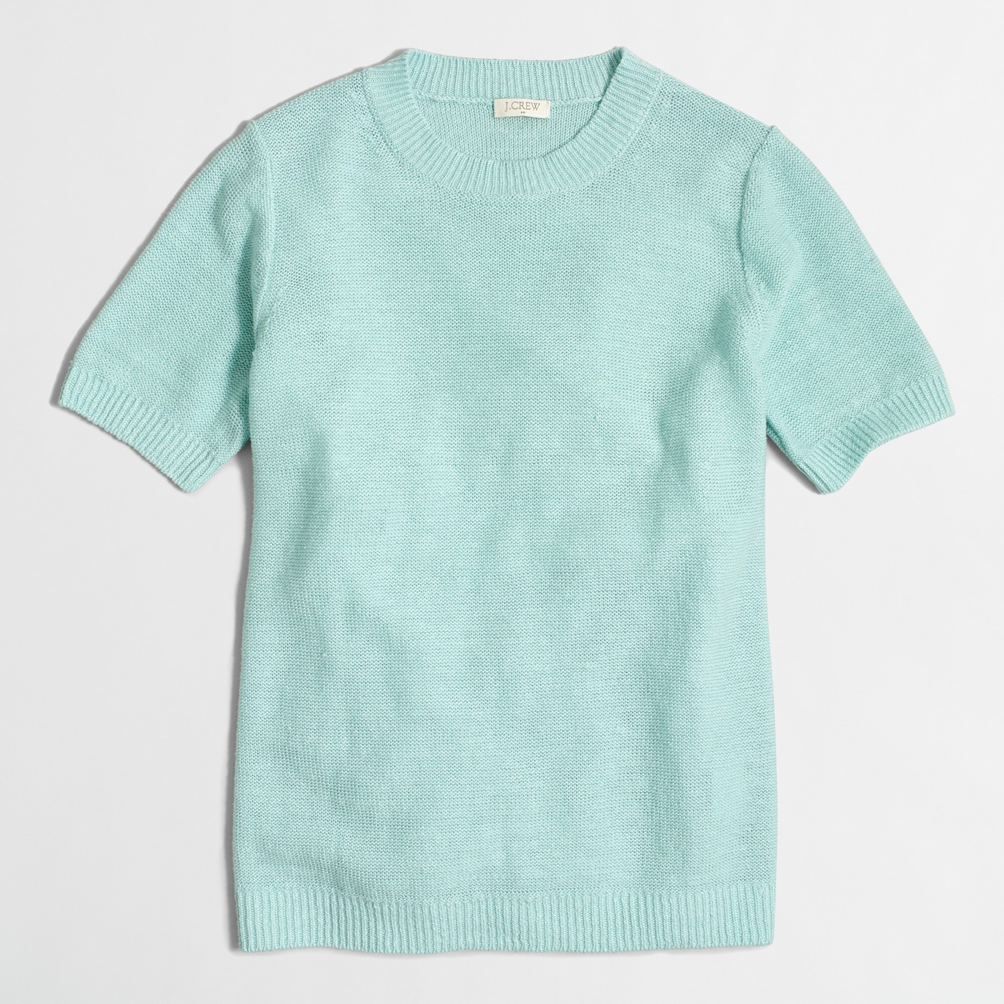 Short-sleeve linen sweater