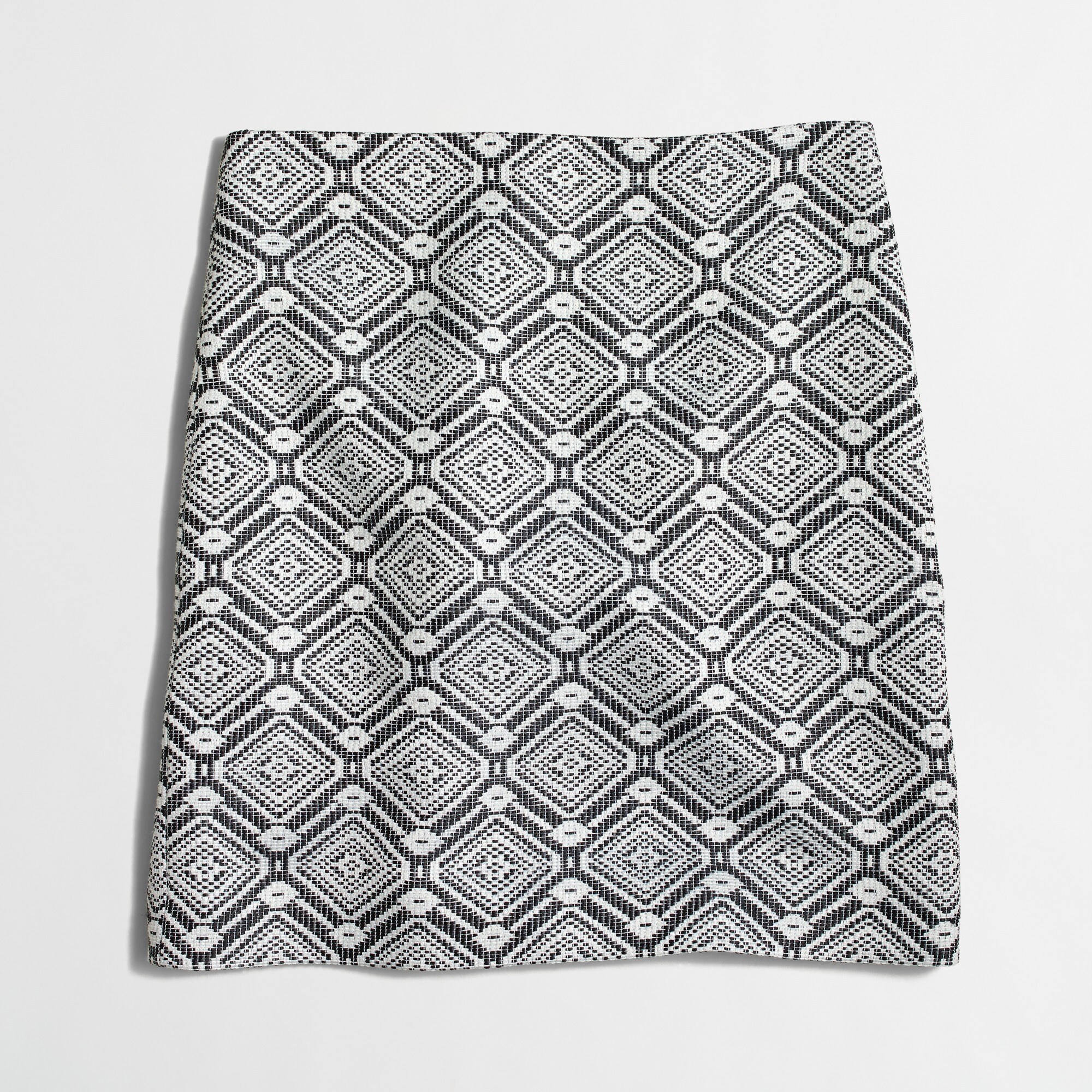 Diamond jacquard mini skirt