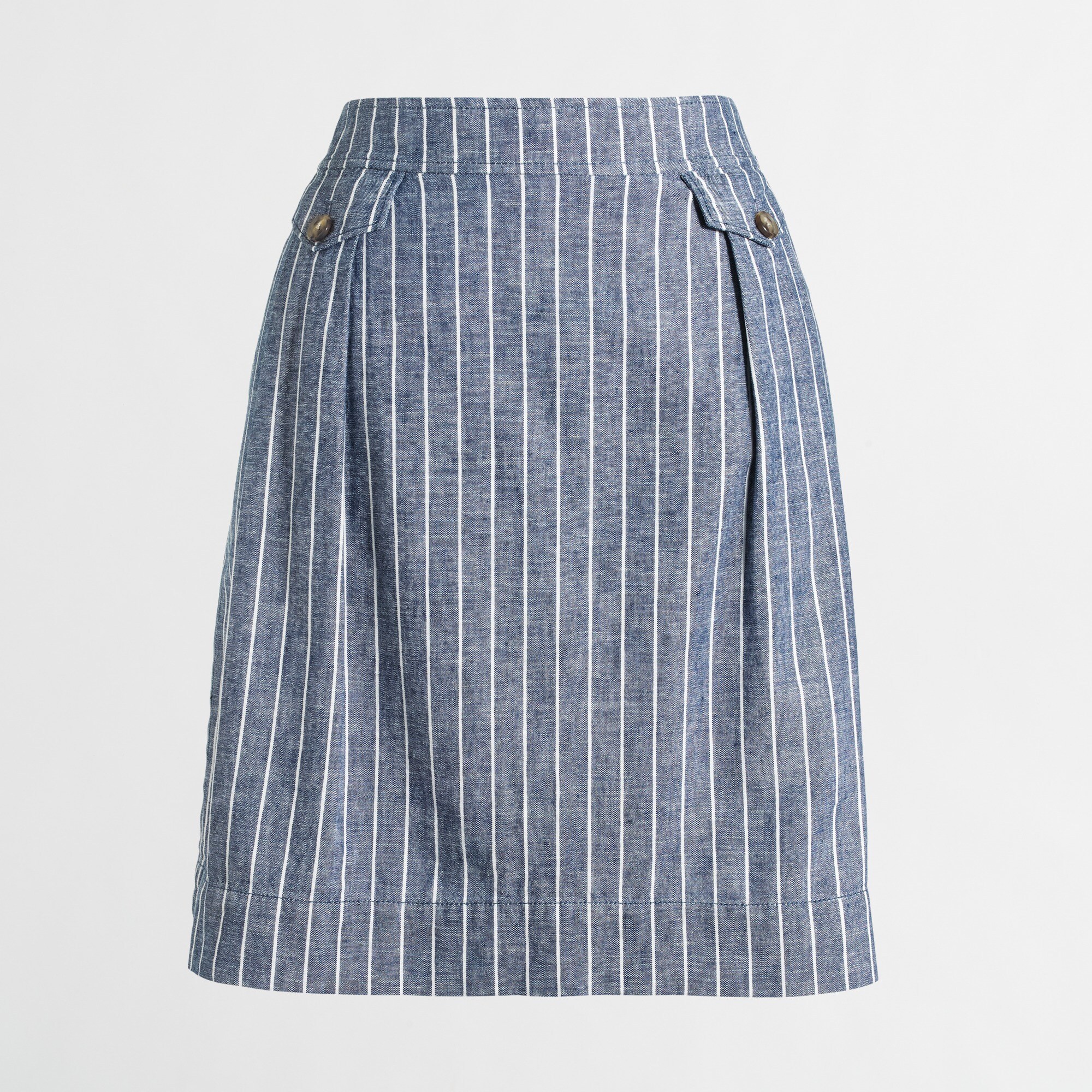 Linen-cotton pocket skirt