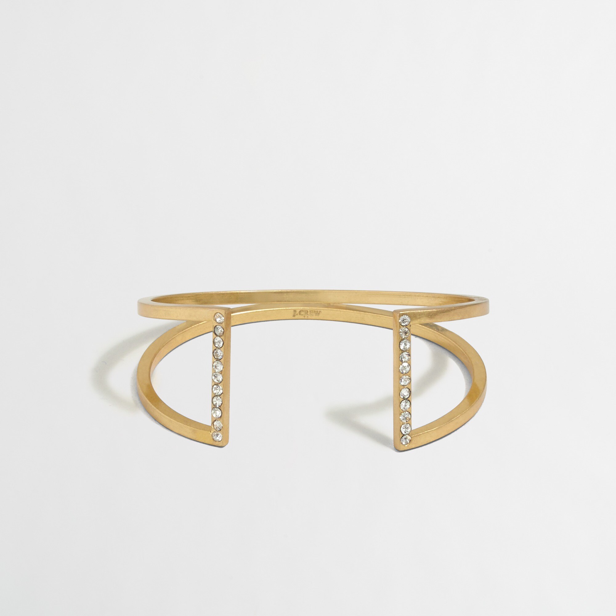 Crystal accents open cuff bracelet