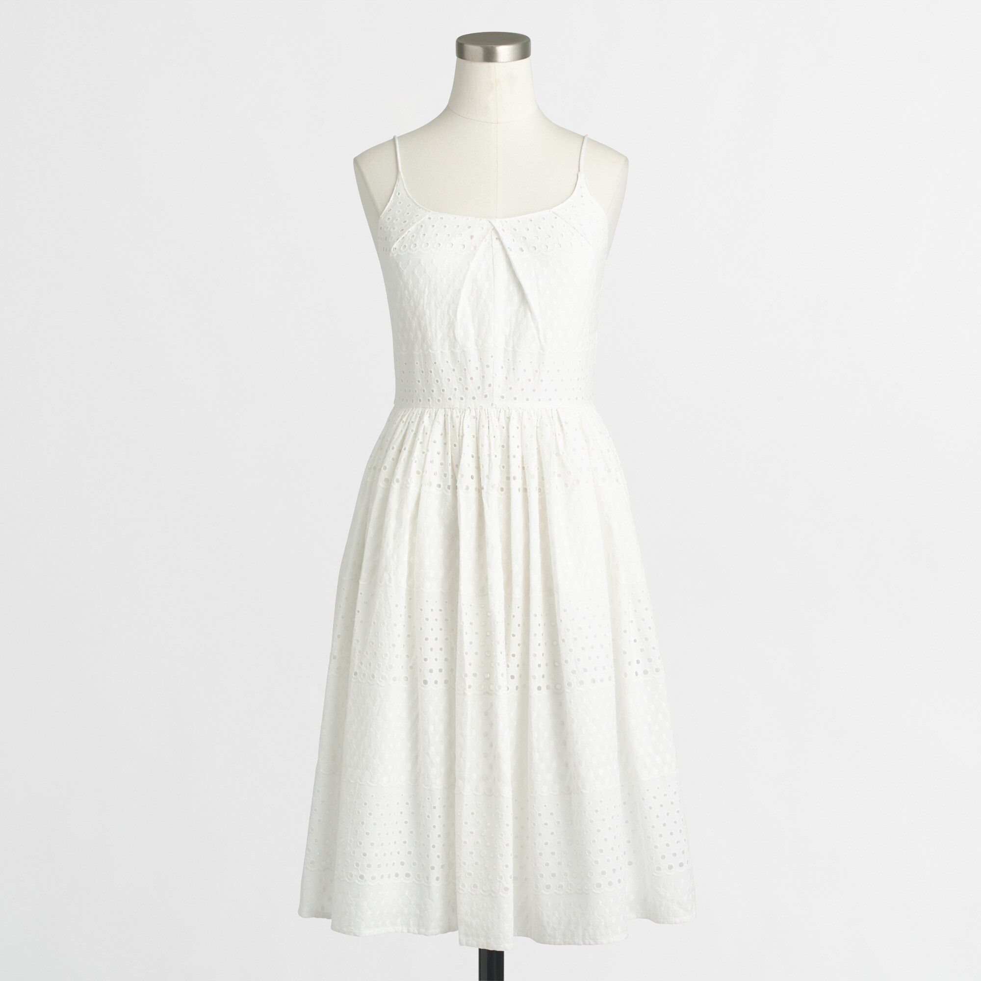Eyelet flounce dress