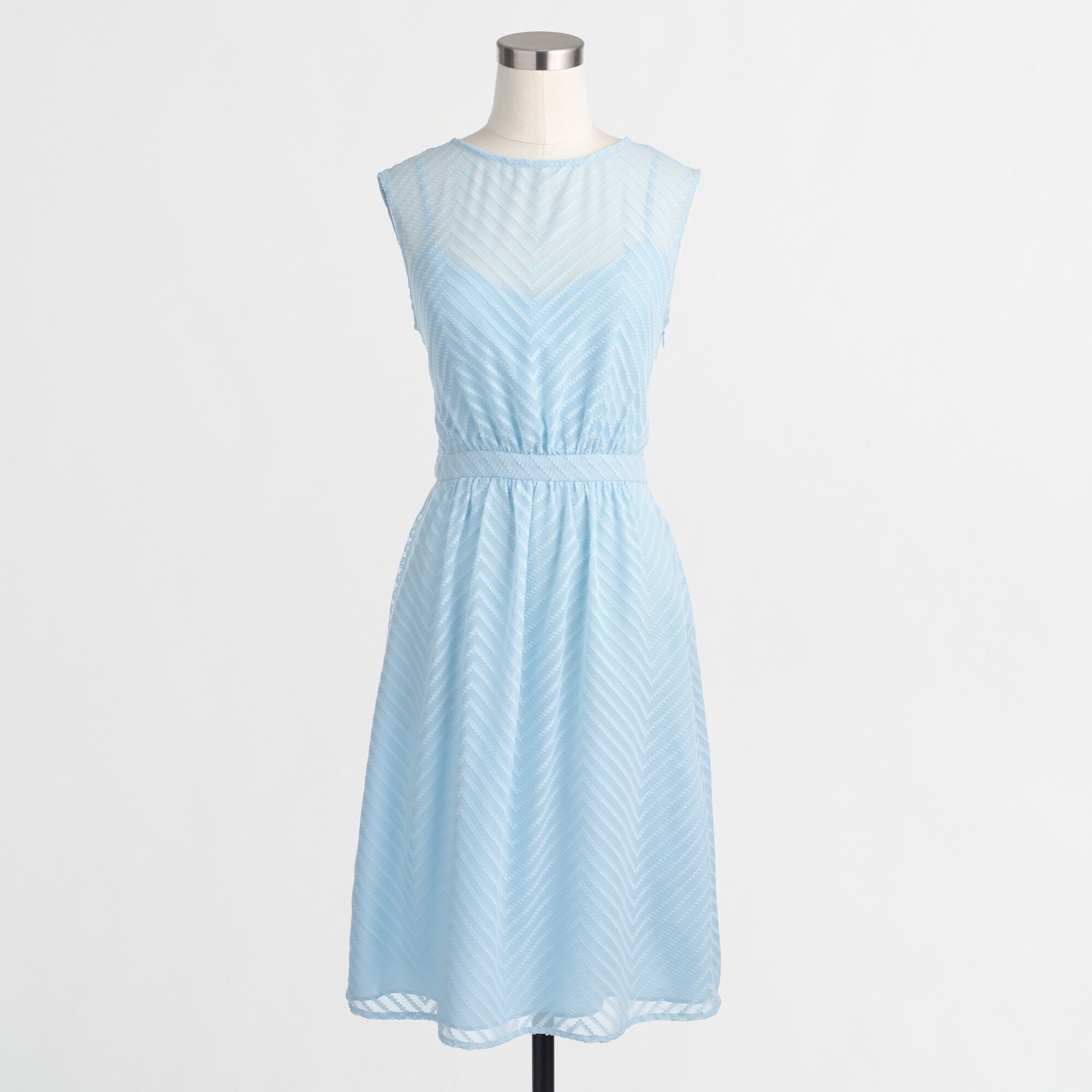 zigzag chiffon dress for women