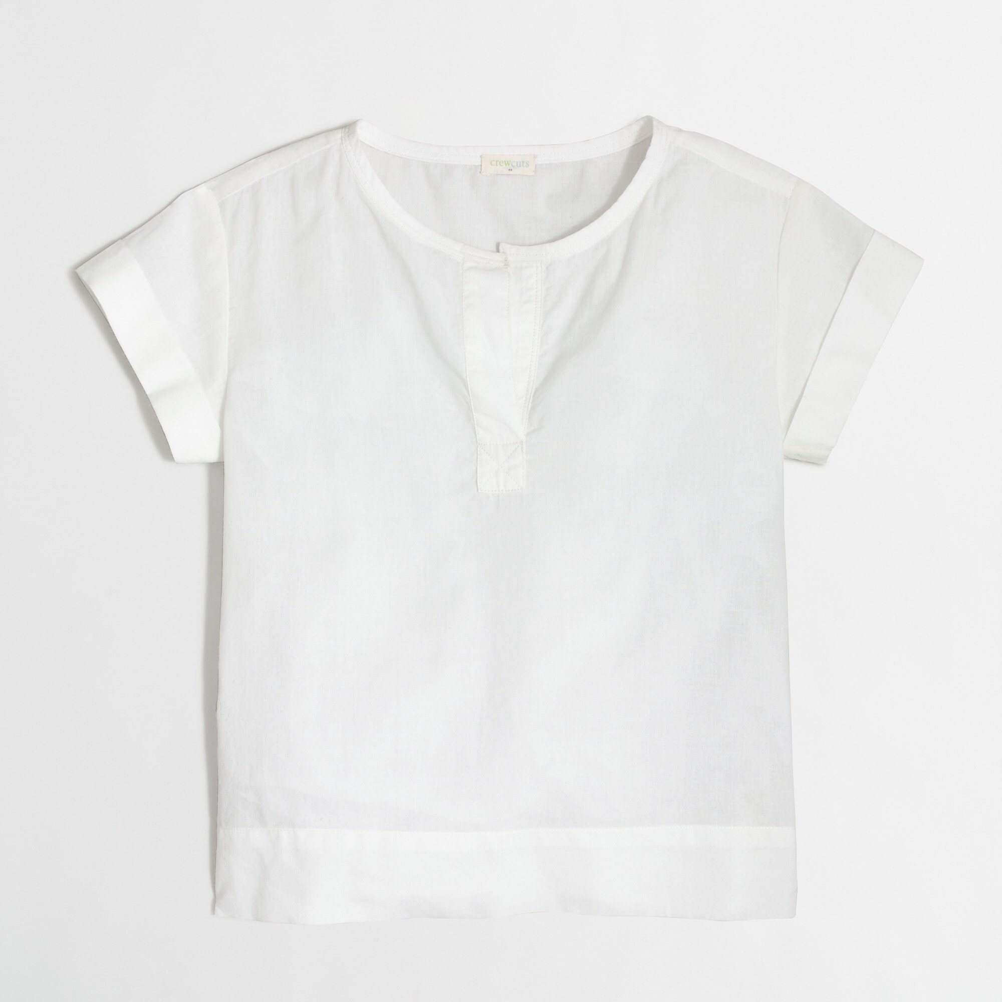 Girls' short-sleeve popover top