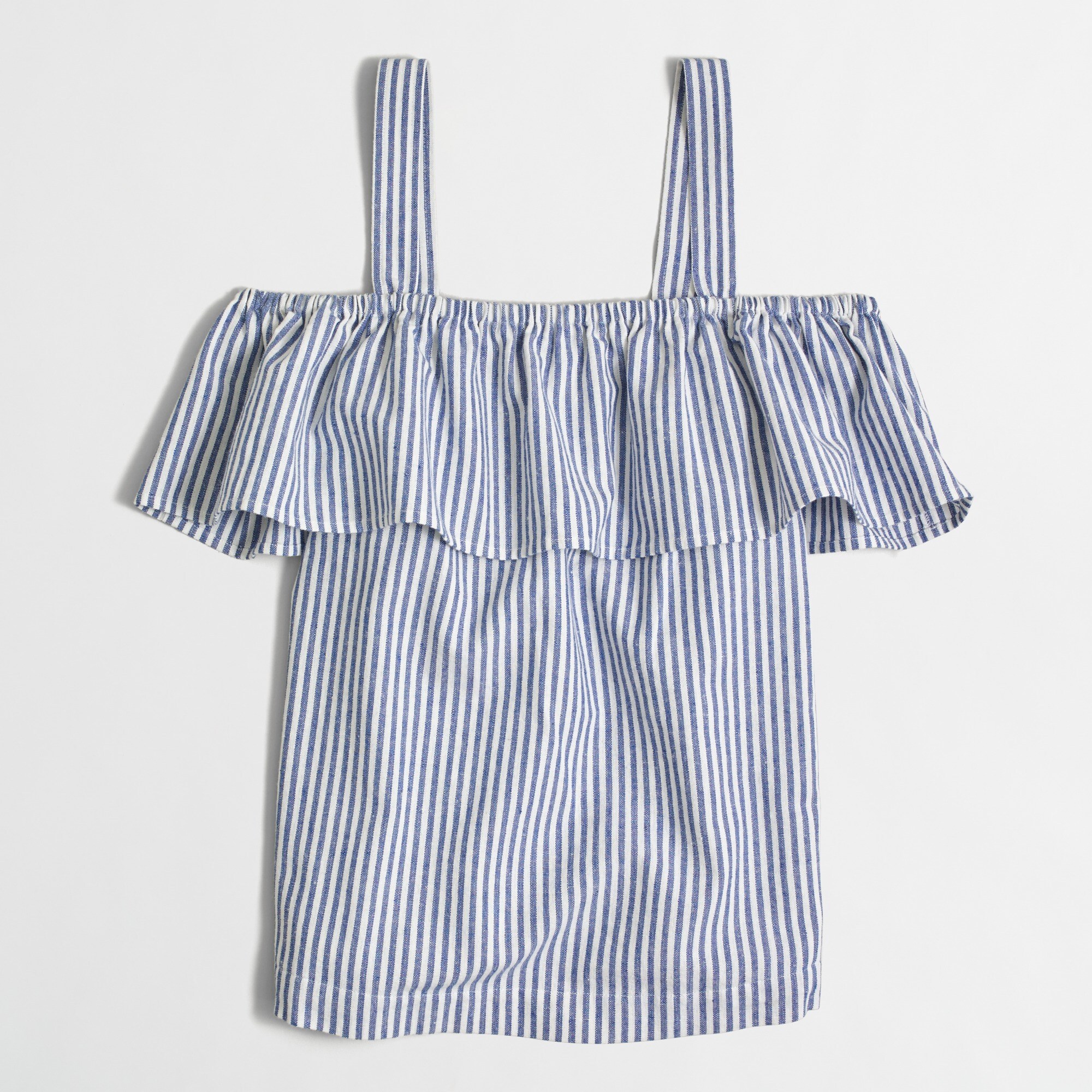 Striped flounce tank top