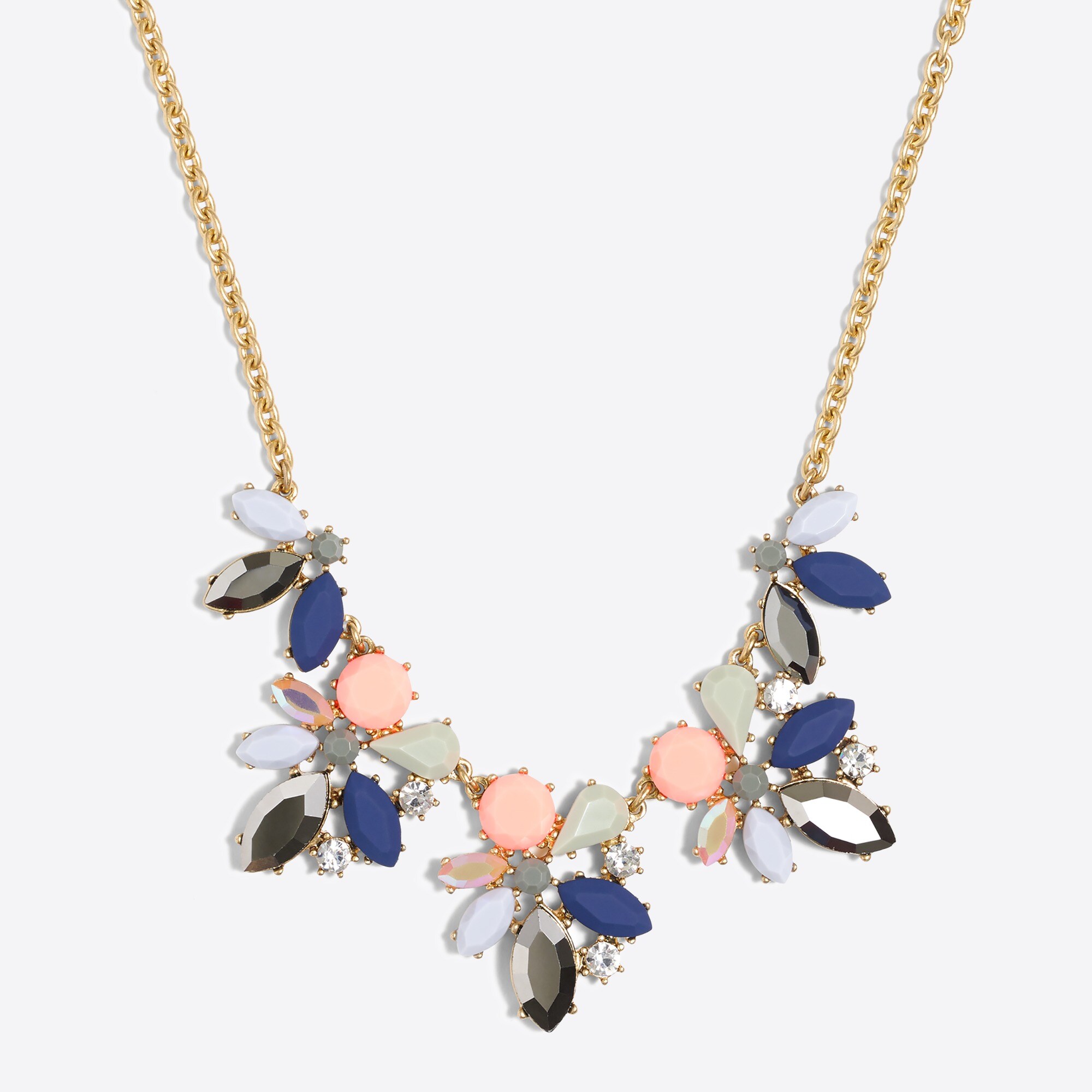 Asymmetrical clusters necklace