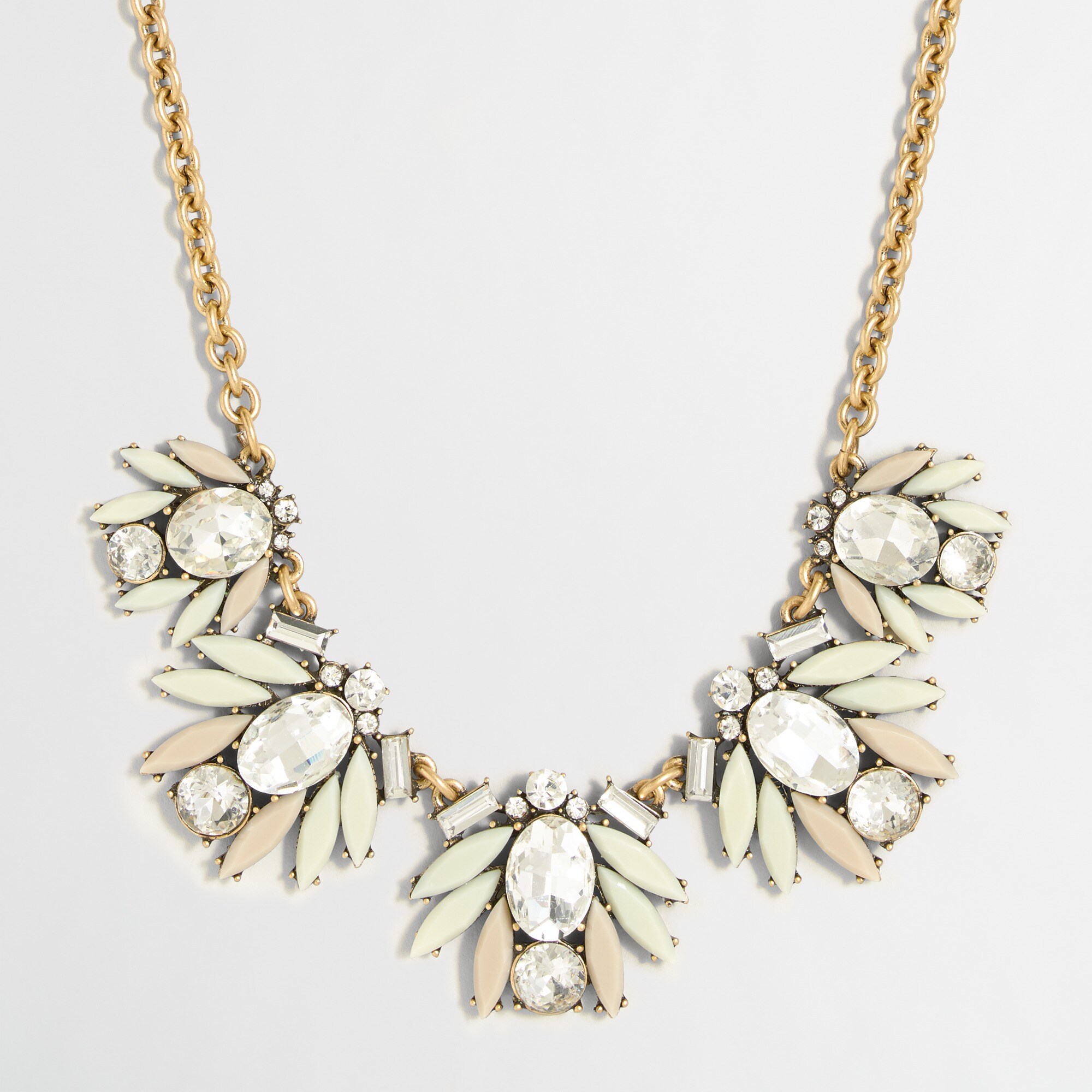 Tiled crystal necklace