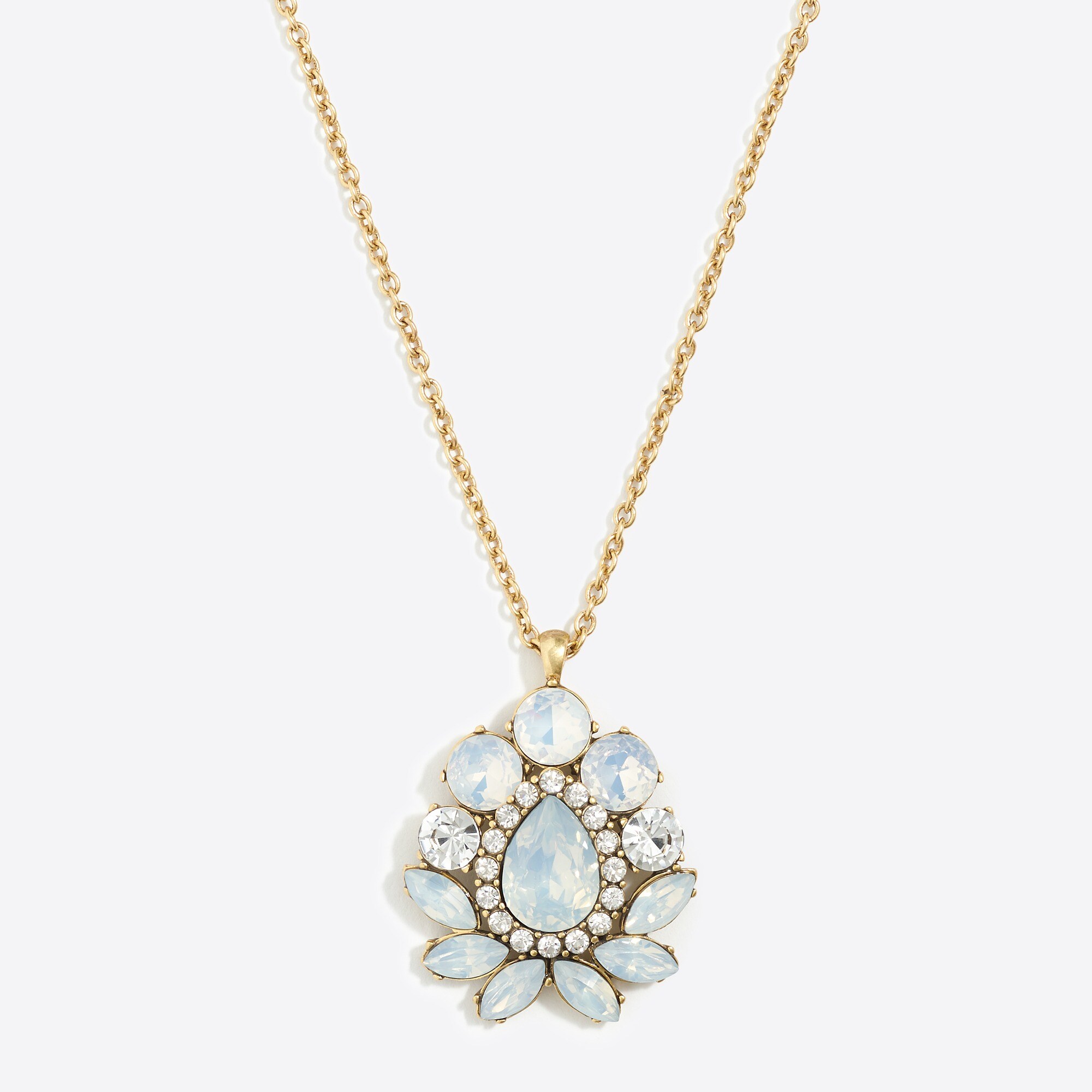 Stone burst pendant necklace