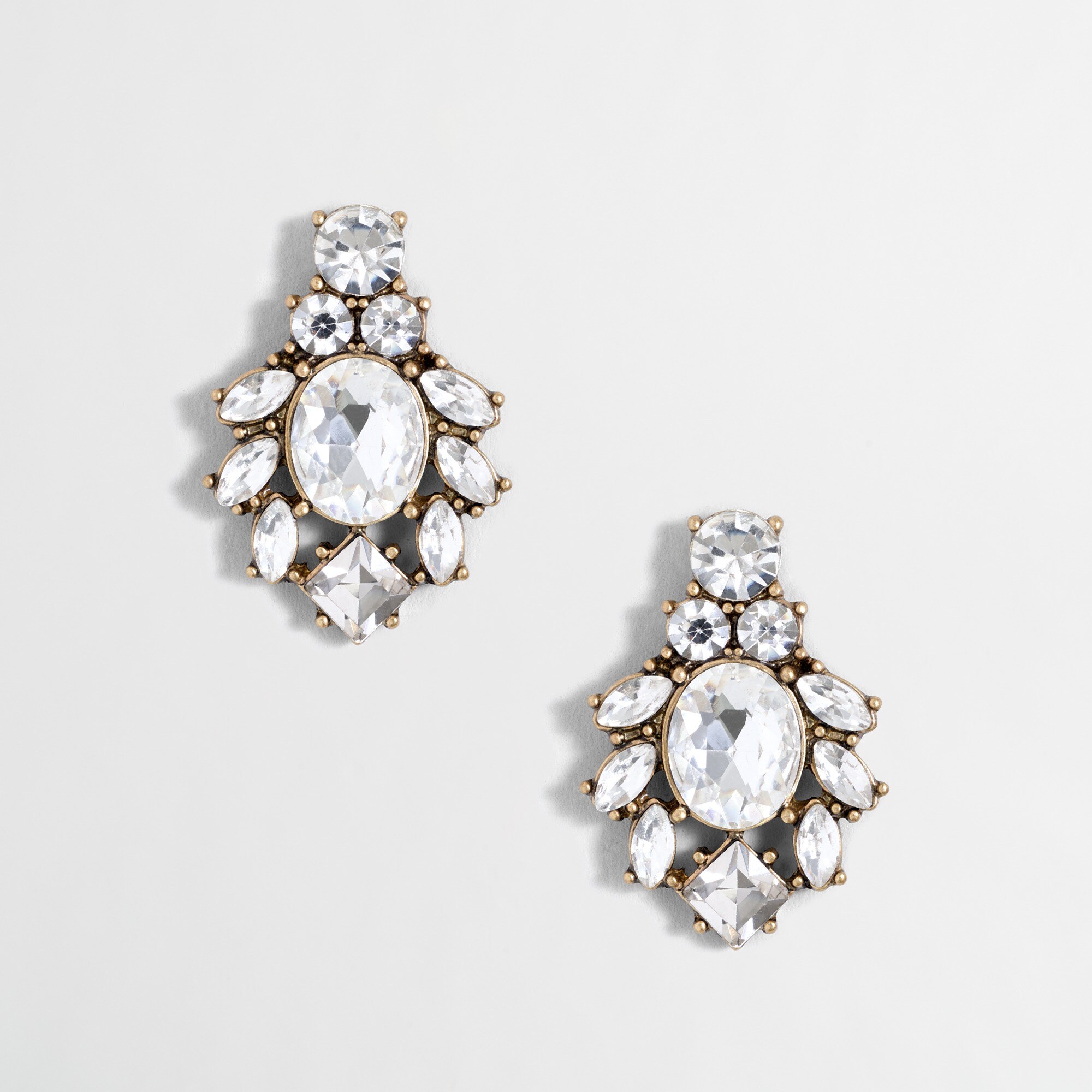 Crystal cluster earrings
