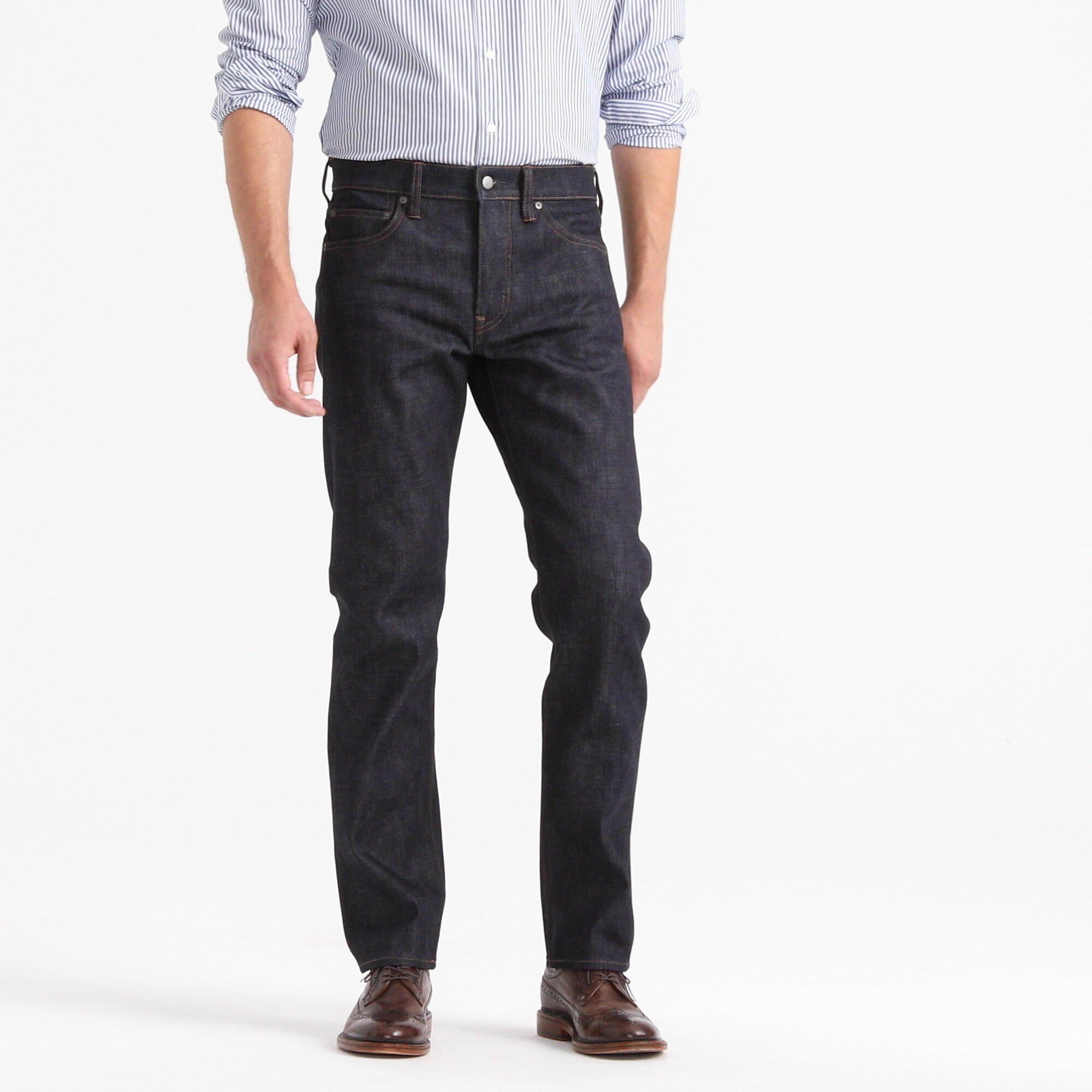 j crew raw denim