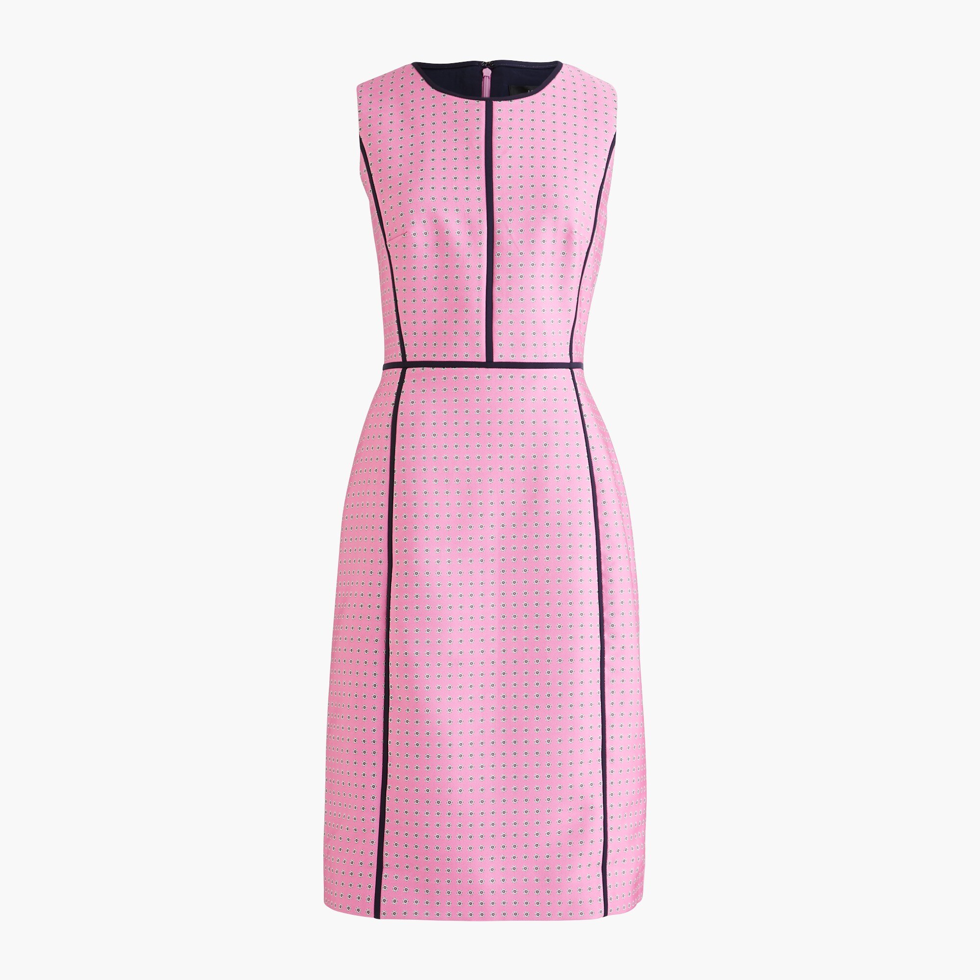 Sheath dress in foulard print