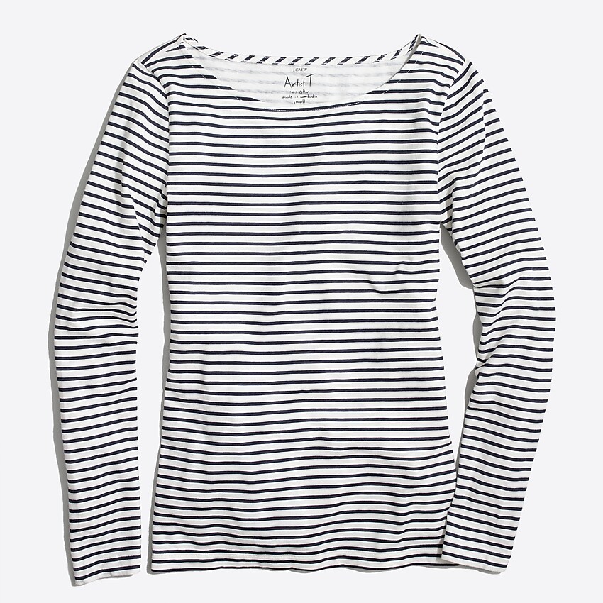 factory: striped artist tee for women, right side, view zoomed