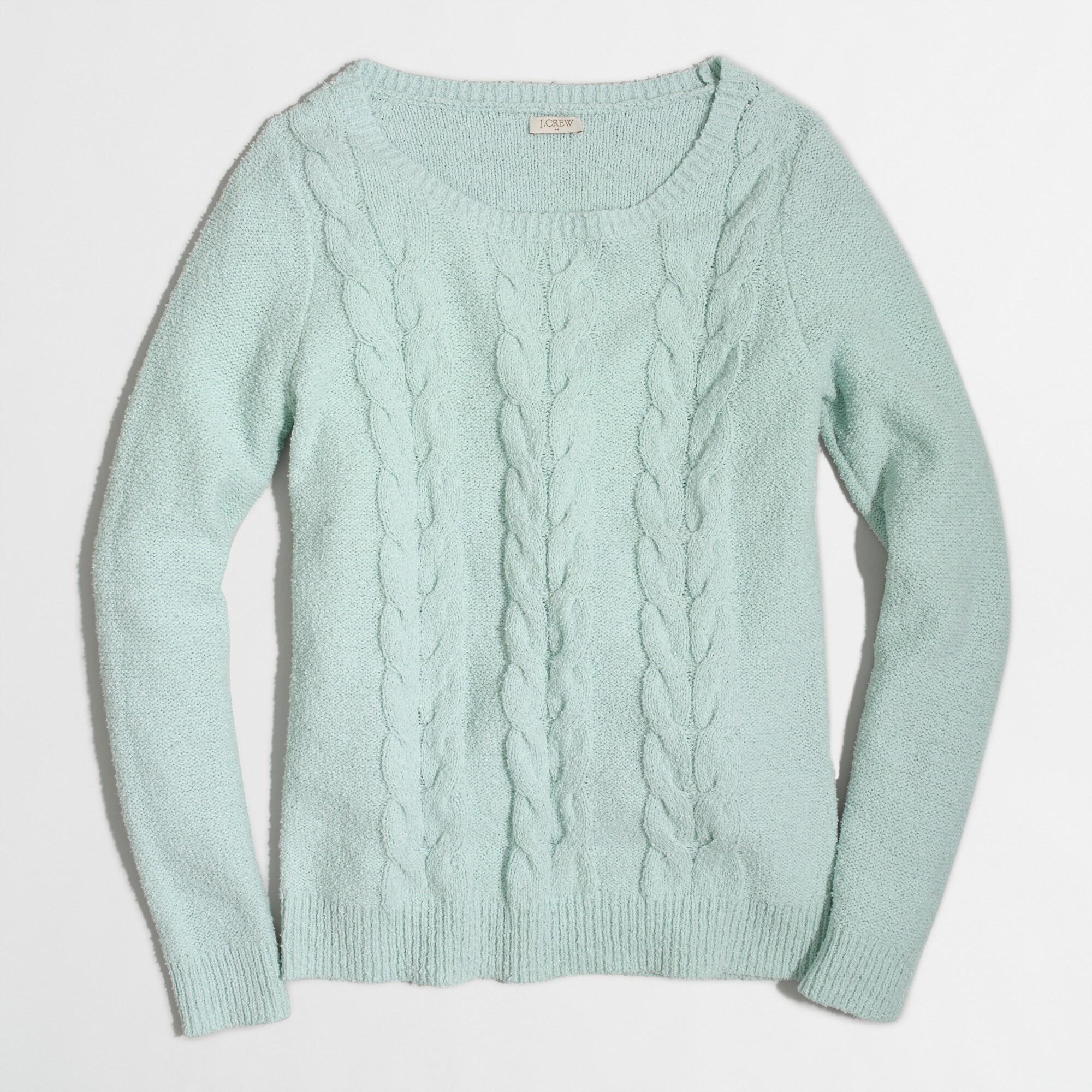 cable scoopneck sweater for women