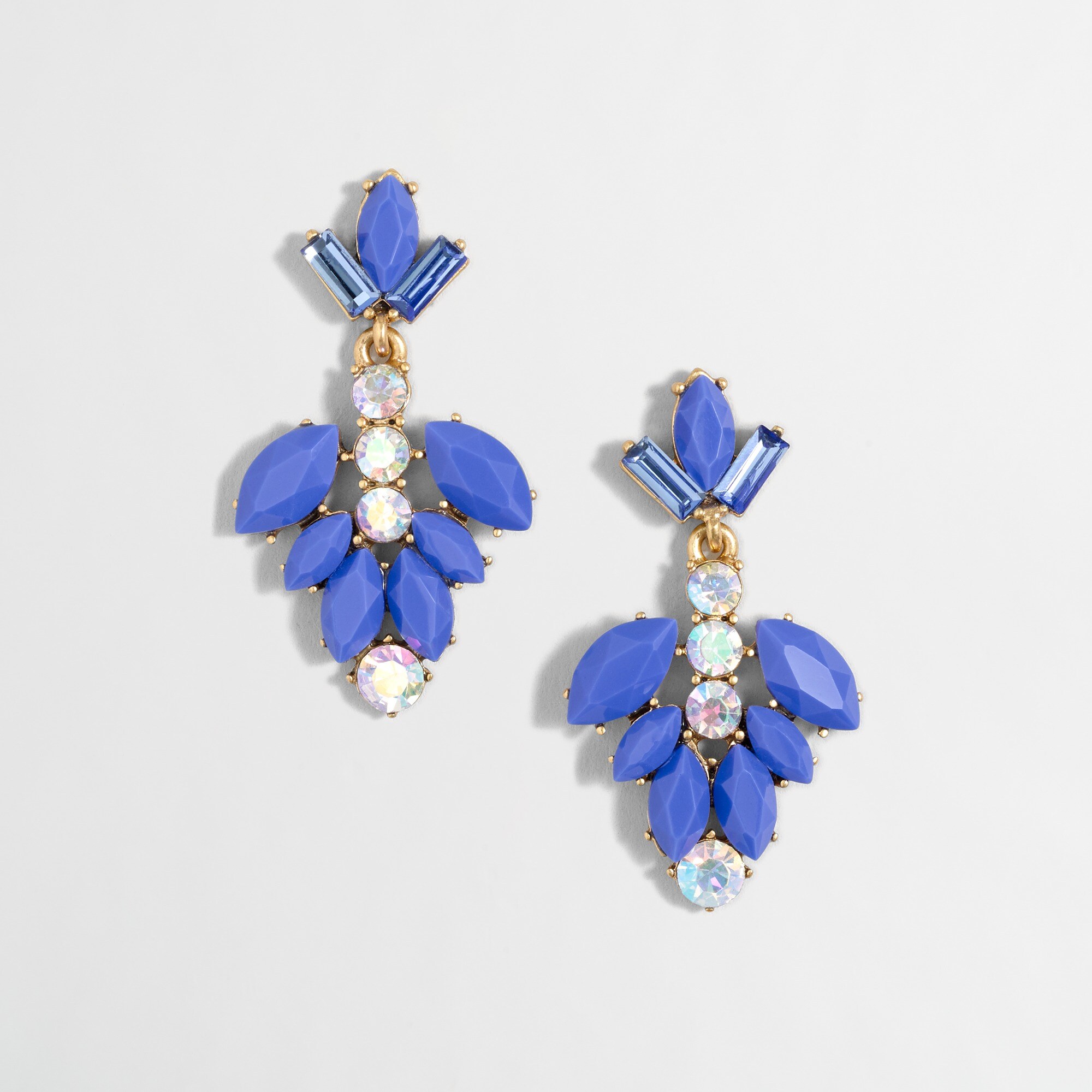 Gemstone blossom drop earrings