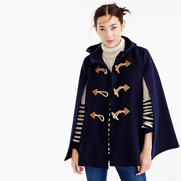 Toggle Cape In Wool Cashmere : Women's Coats & Jackets | J.Crew