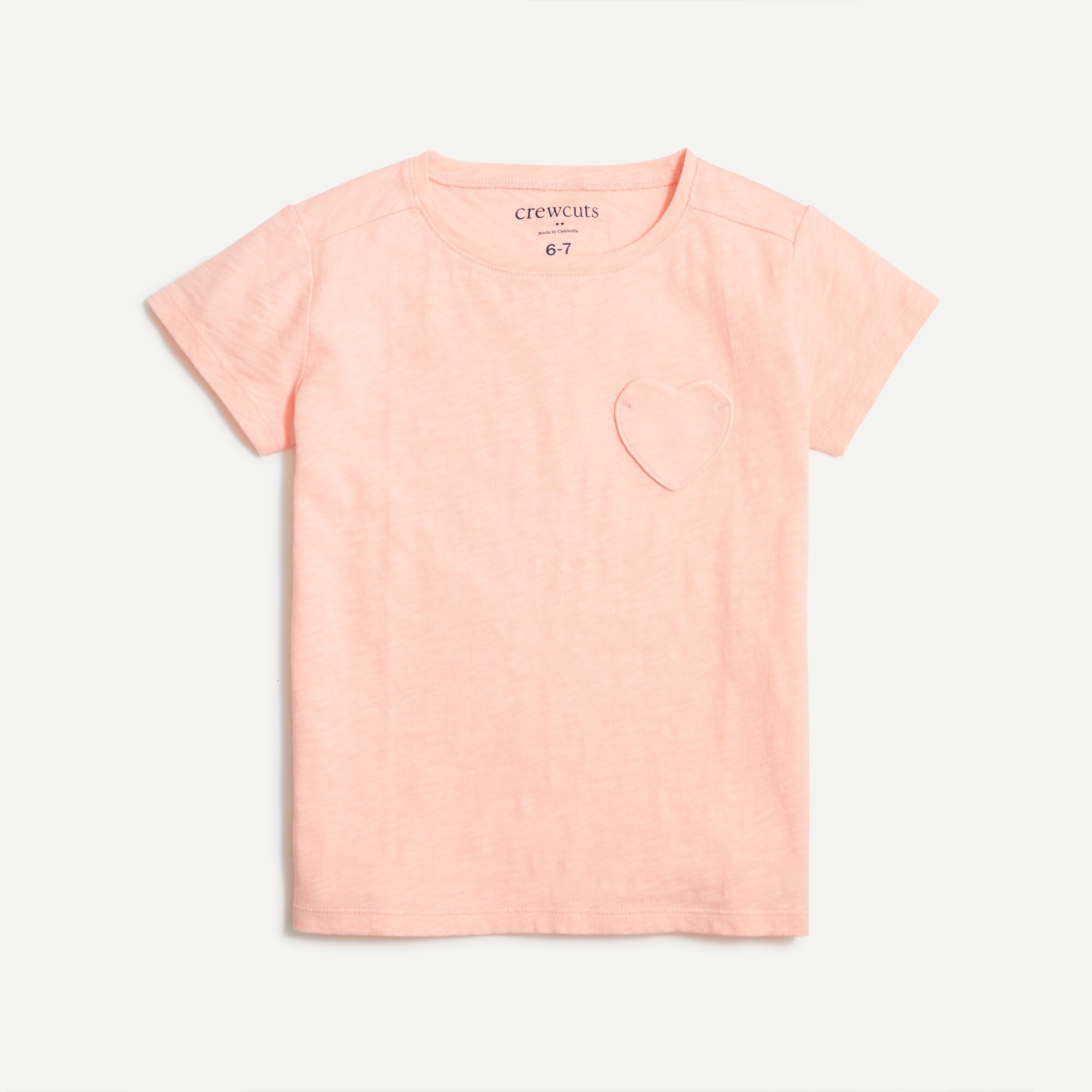 girls' heart-pocket tee for girls