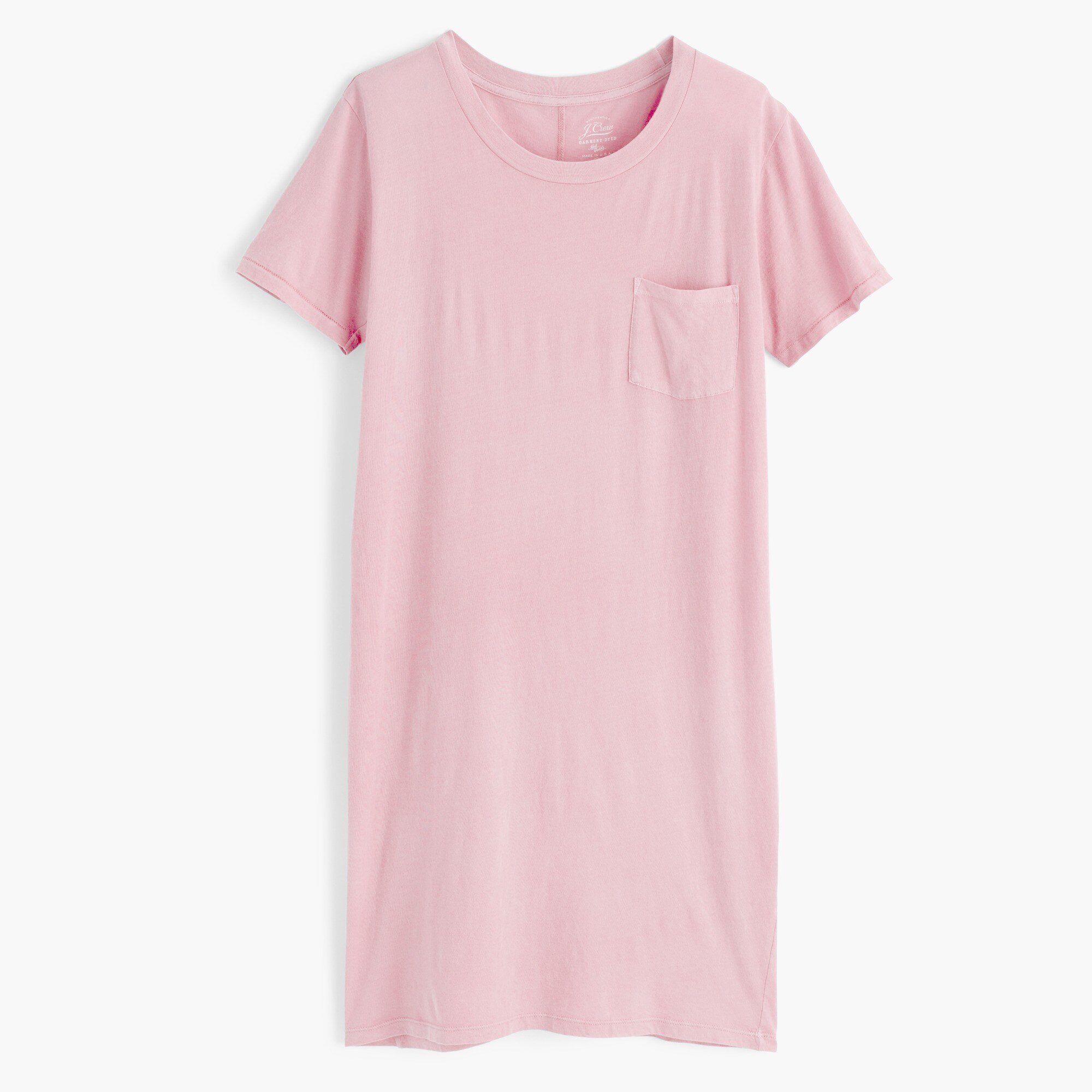 Garment-dyed pocket T-shirt dress