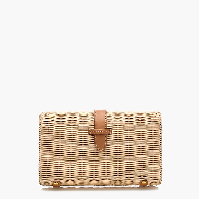 rattan clutch - women's bags, right side, view zoomed