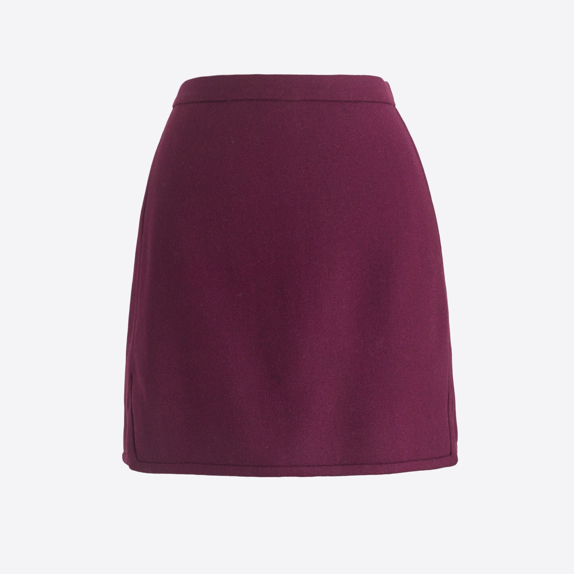 double-notch wool mini skirt for women