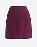 Double-notch wool mini skirt