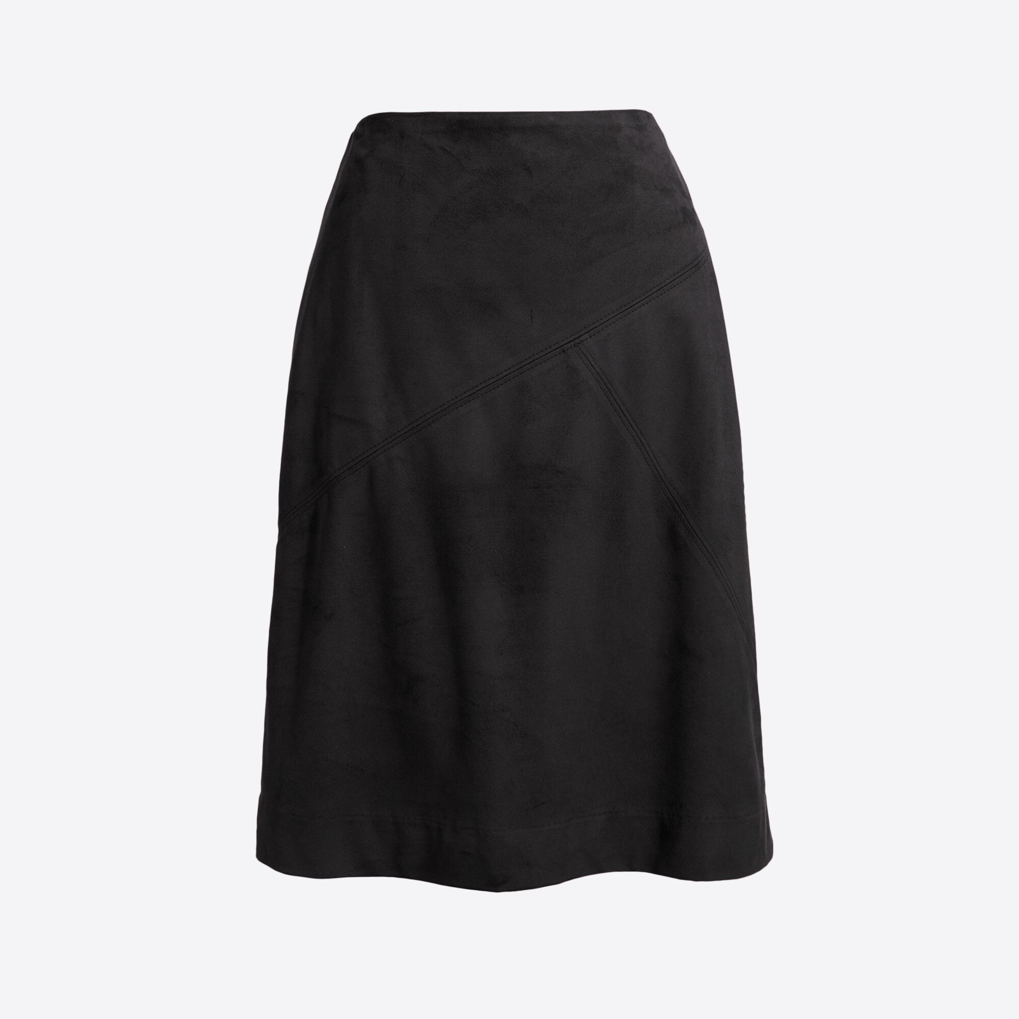 Faux-suede Seamed Knee-length Skirt For Women | Factory