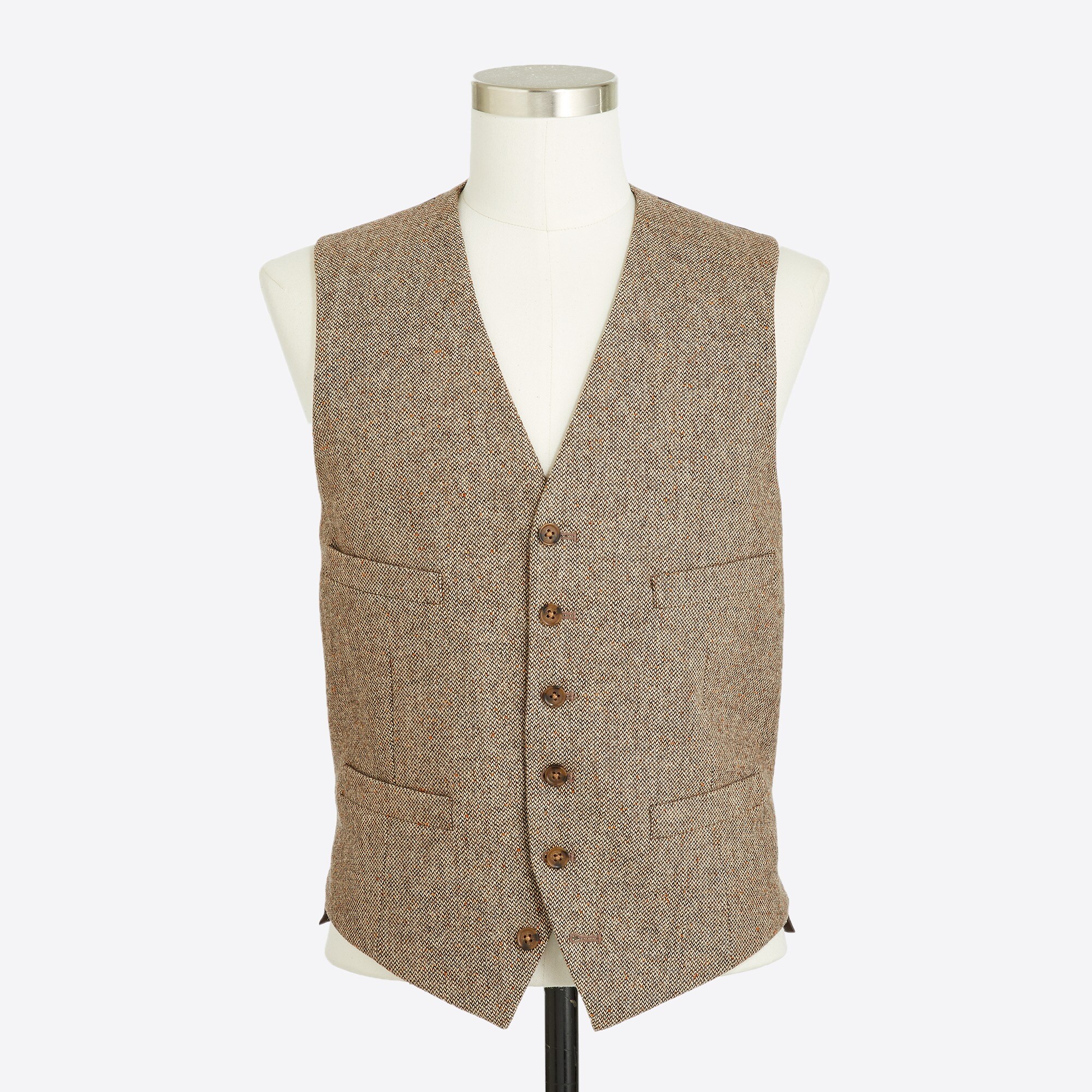thompson vest in bird's-eye wool for men