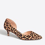 Calf hair d'Orsay kitten heels