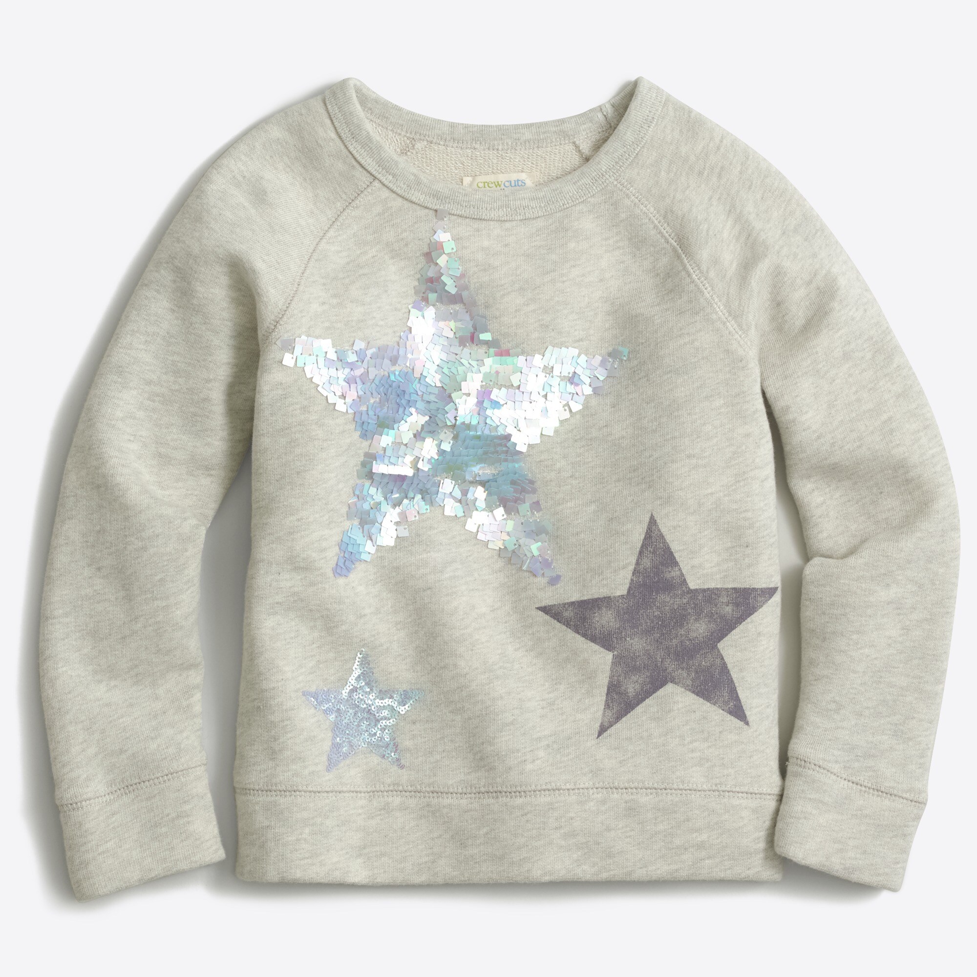Girls' sequin star sweatshirt