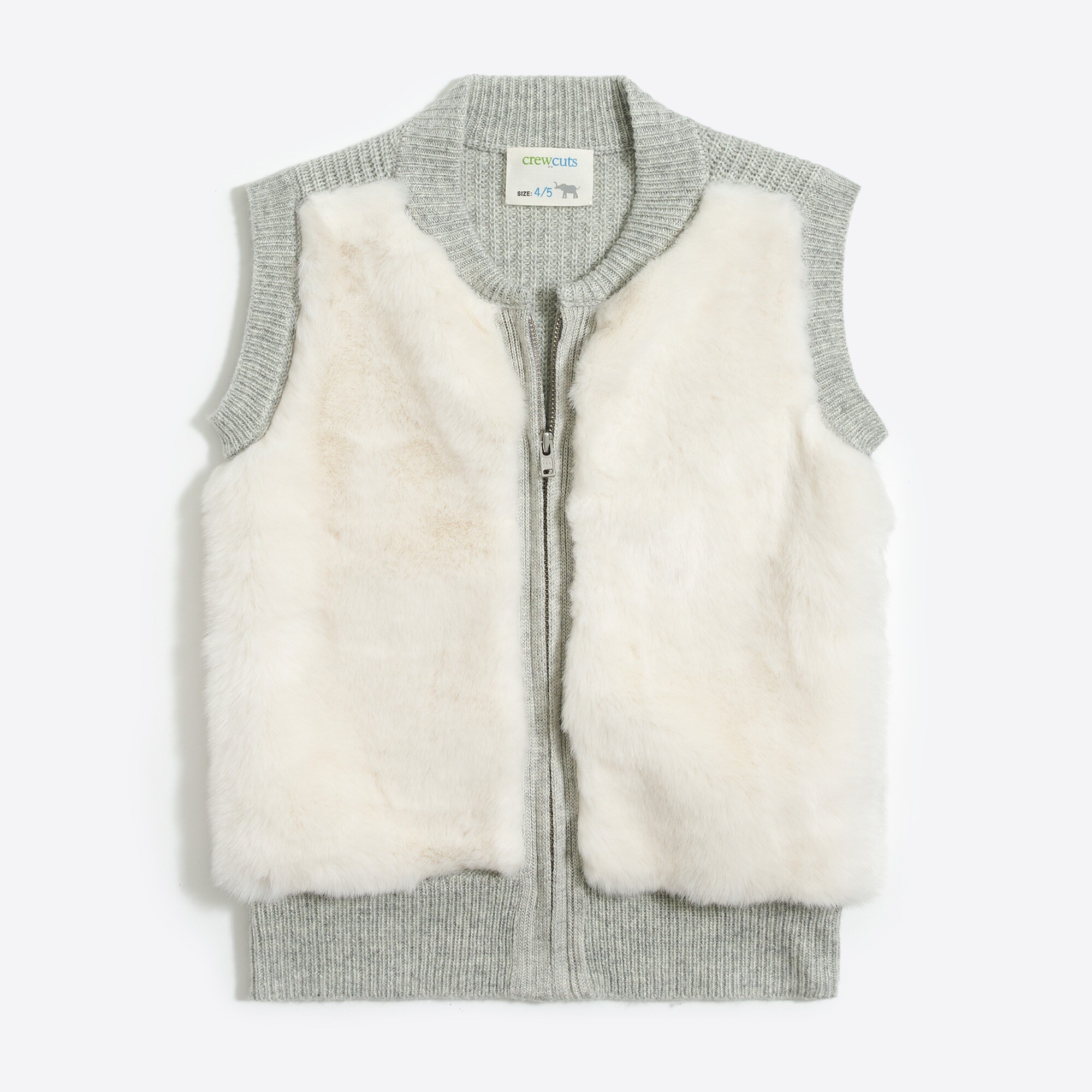 Girls' faux-fur vest