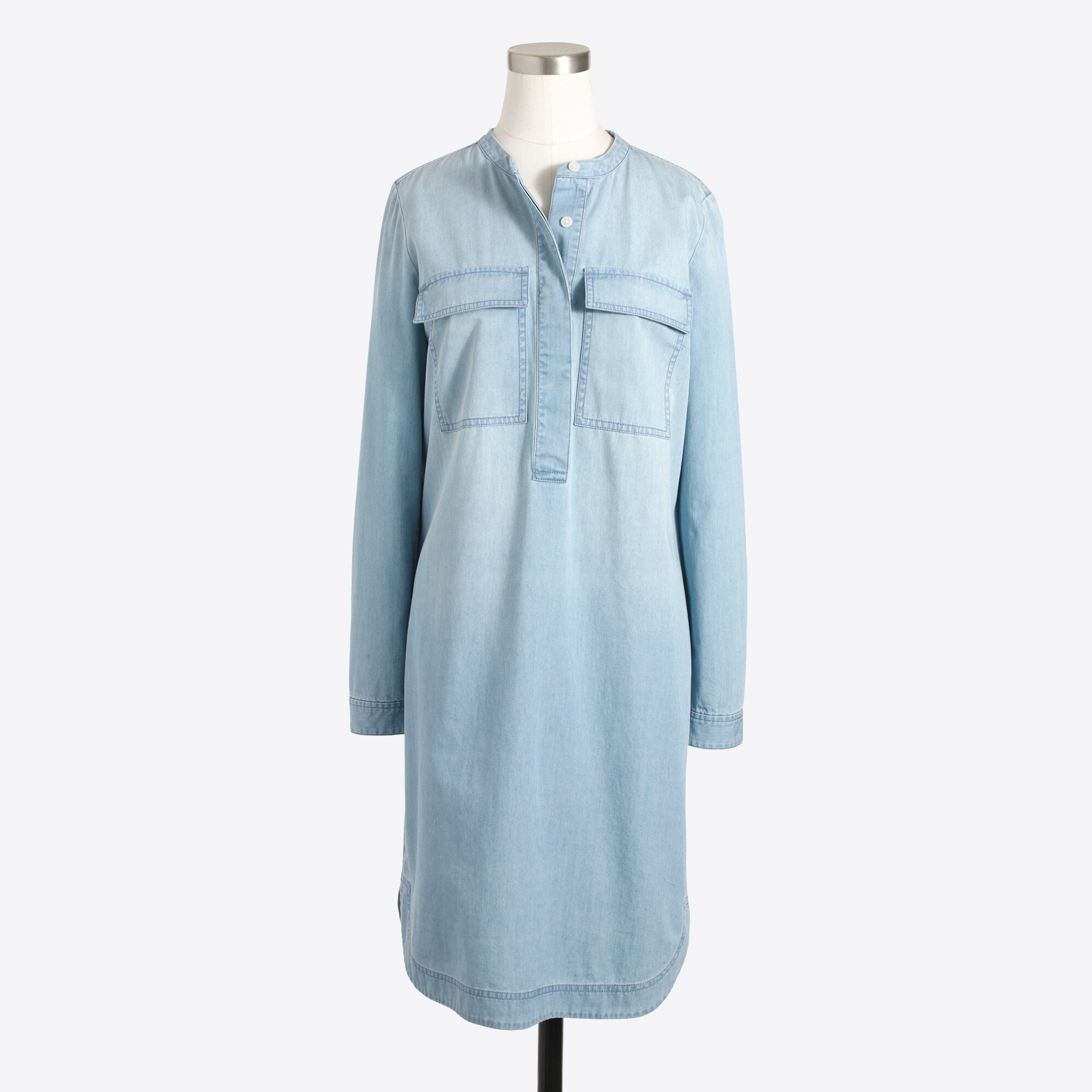 light indigo shirt-dress for women