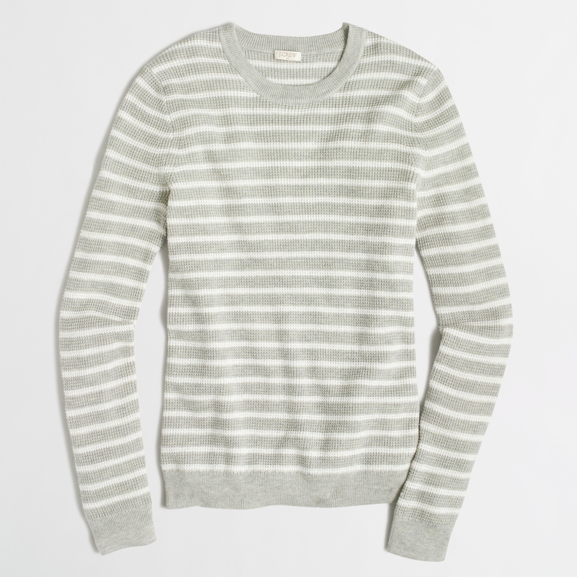 striped waffle sweater for women