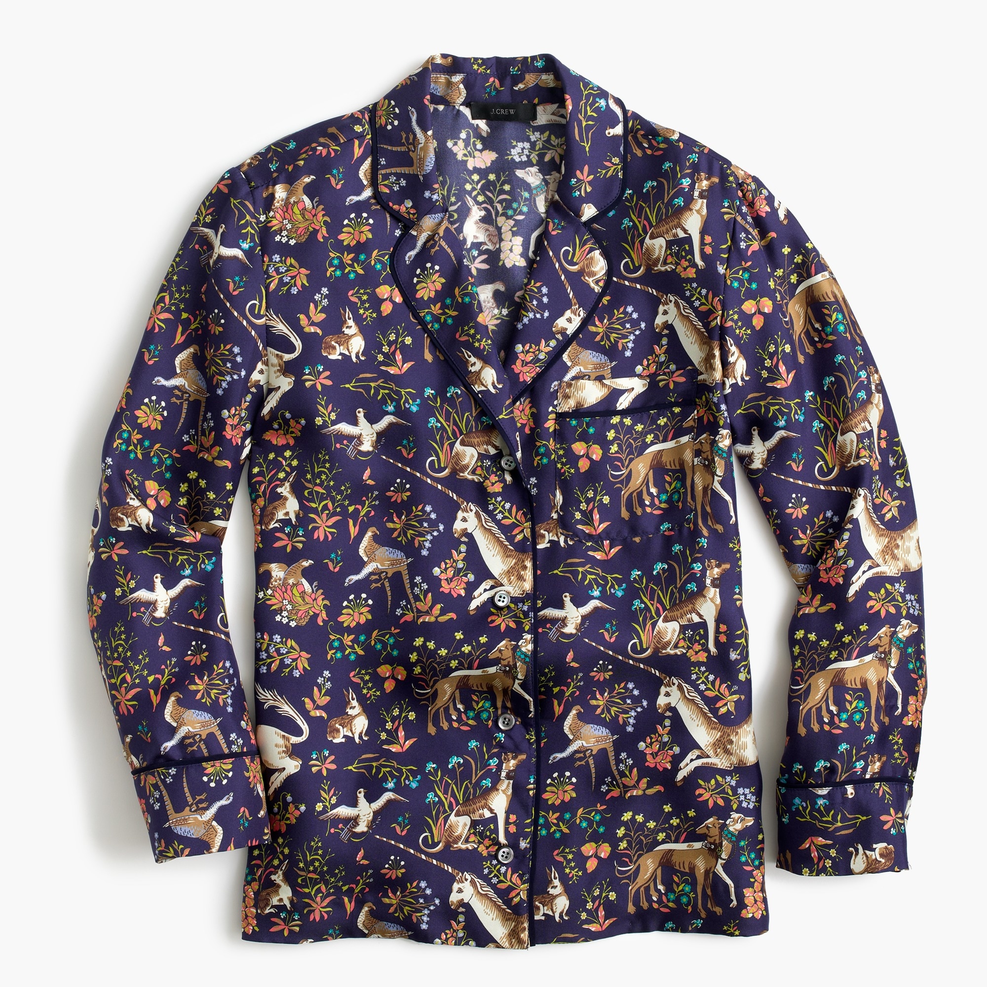 Subir preferir Tigre J.Crew: Collection Drake's® For J.Crew Pajama Top In Midnight Unicorn For  Women