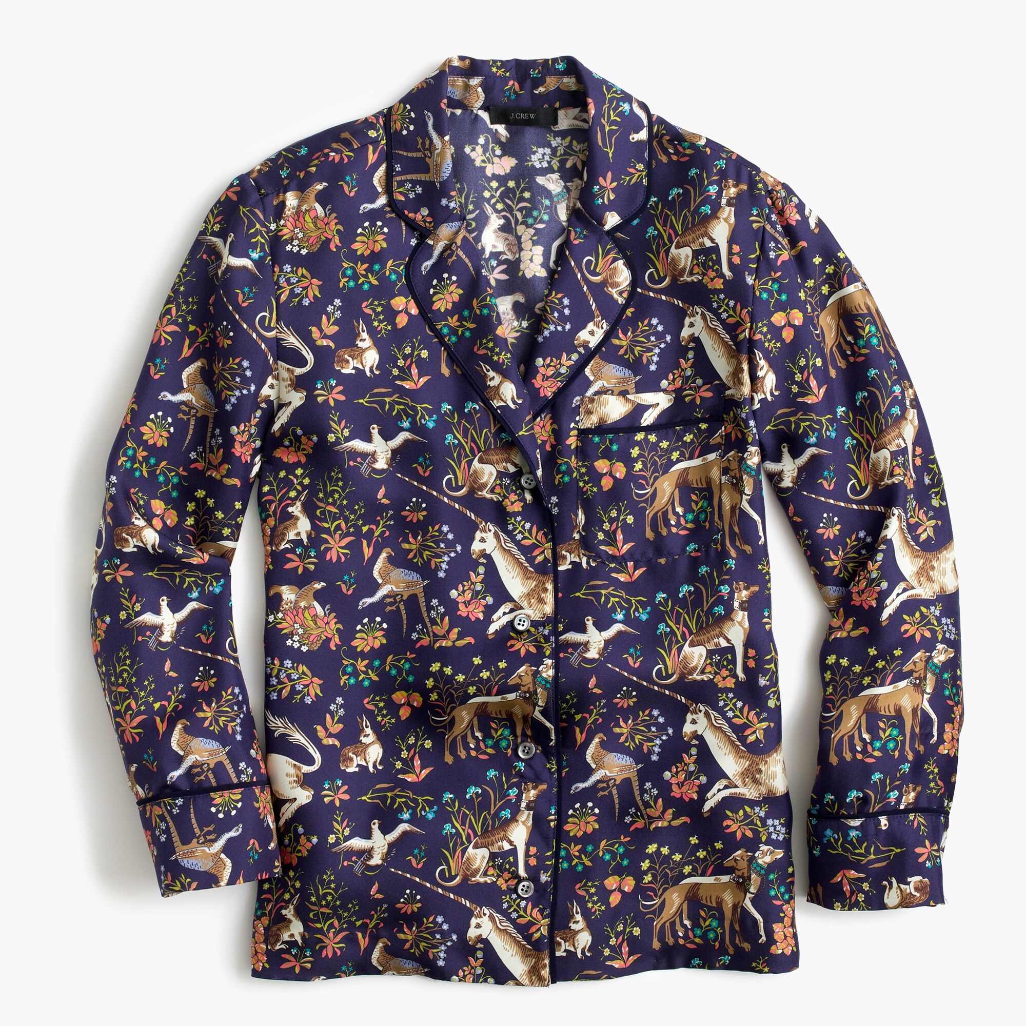 Collection Drake's® for J.Crew pajama top in Midnight Unicorn