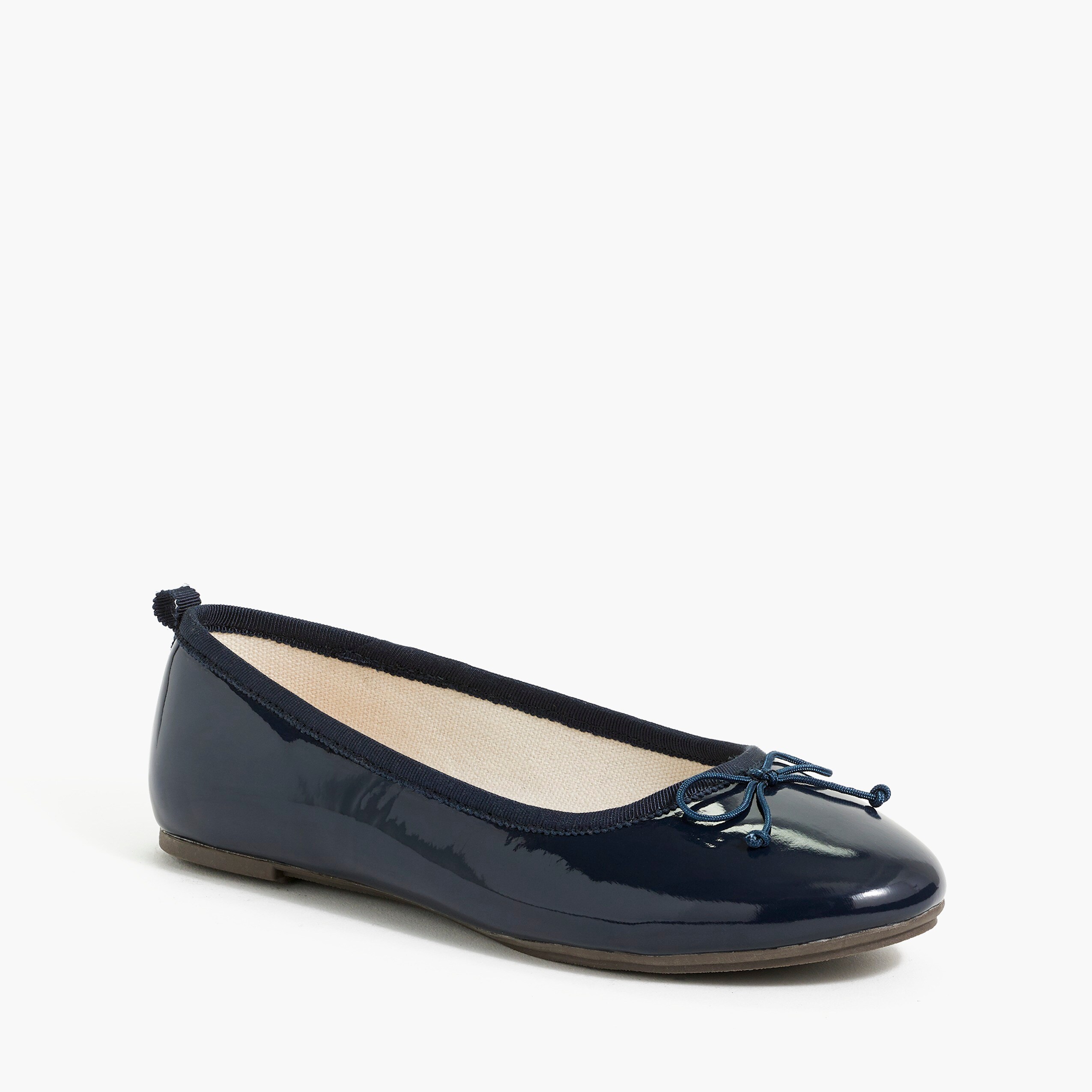 Girls' classic patent leather ballet flats