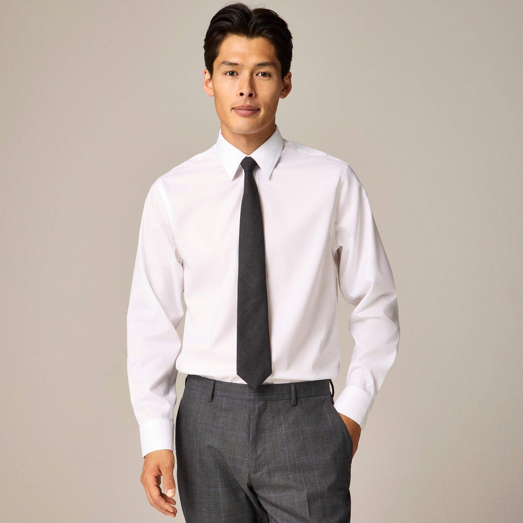 American wool tie in black