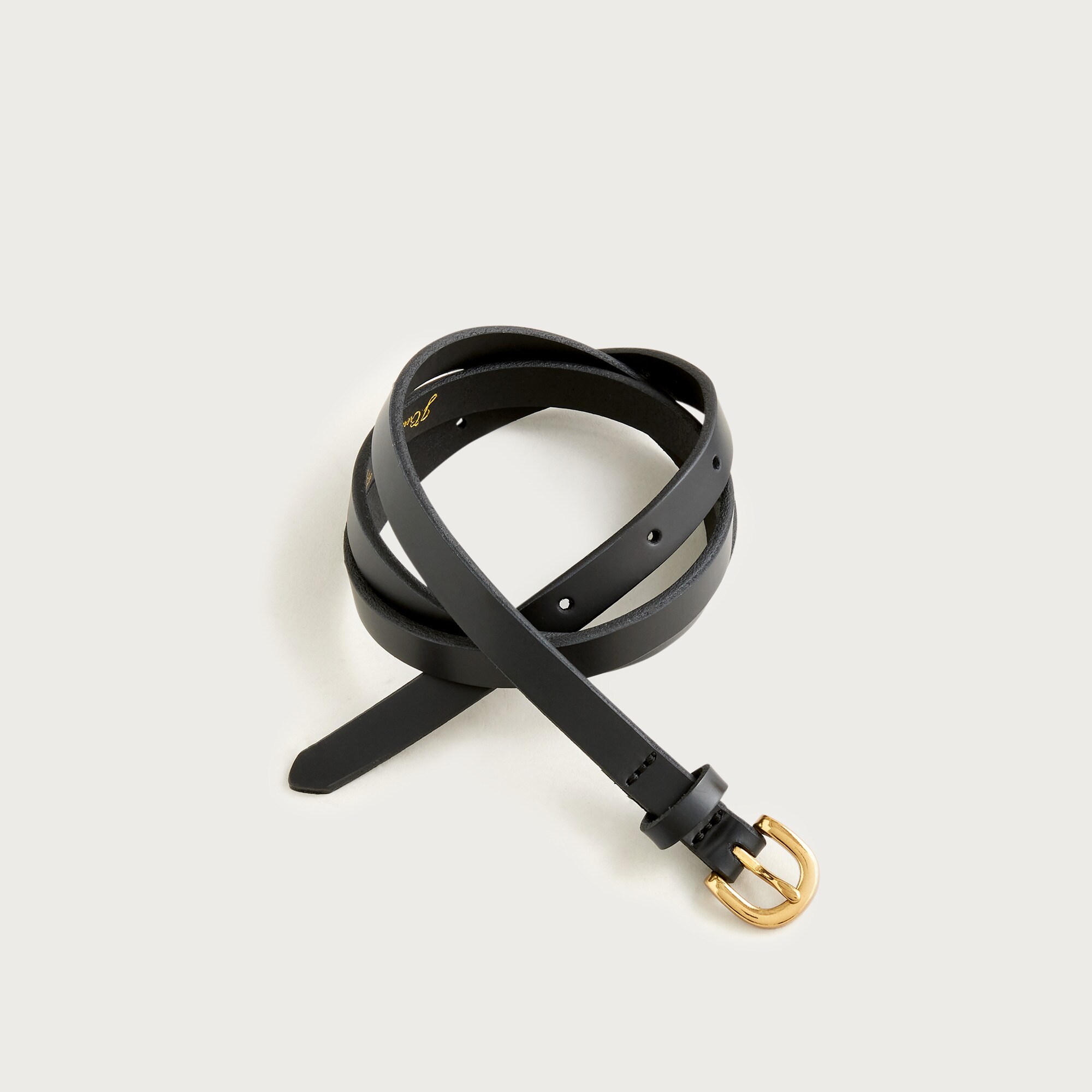  Skinny Italian leather belt