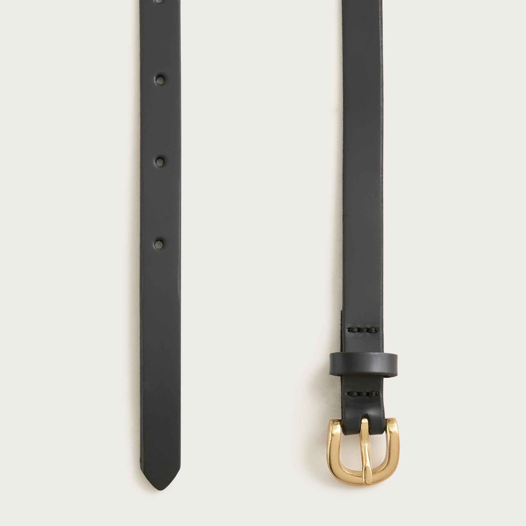 Skinny Italian leather belt