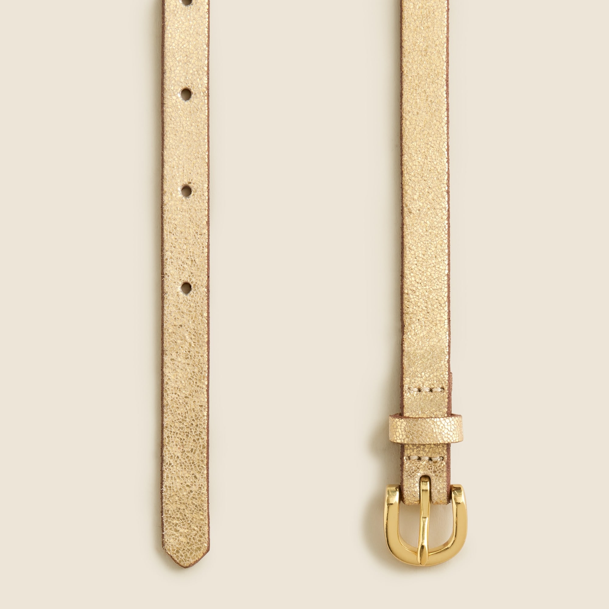 J.Crew Skinny Metallic Italian Leather Belt For Women
