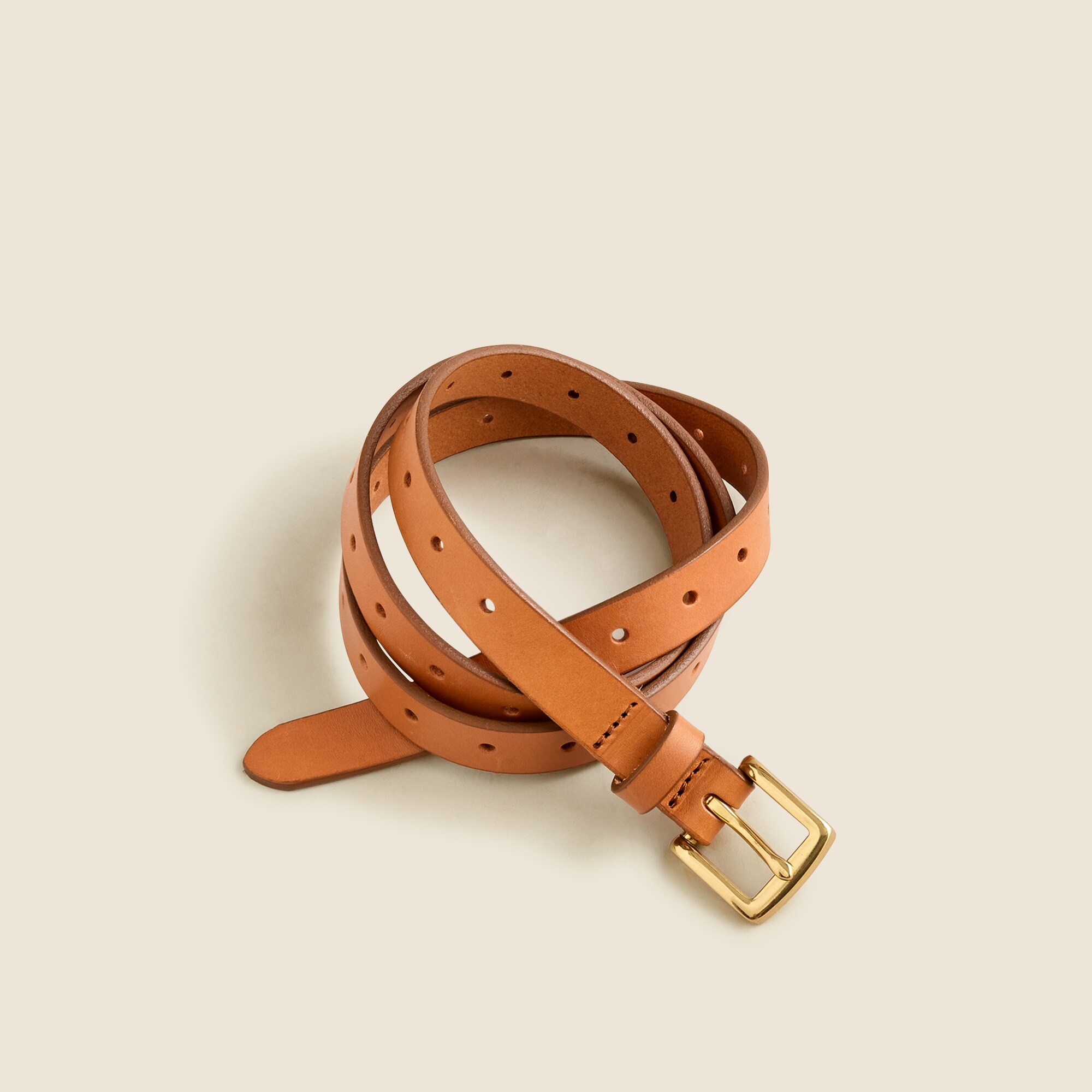  Perforated Italian leather belt