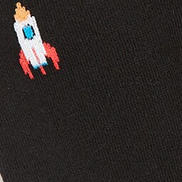 Rocket ship socks BLACK