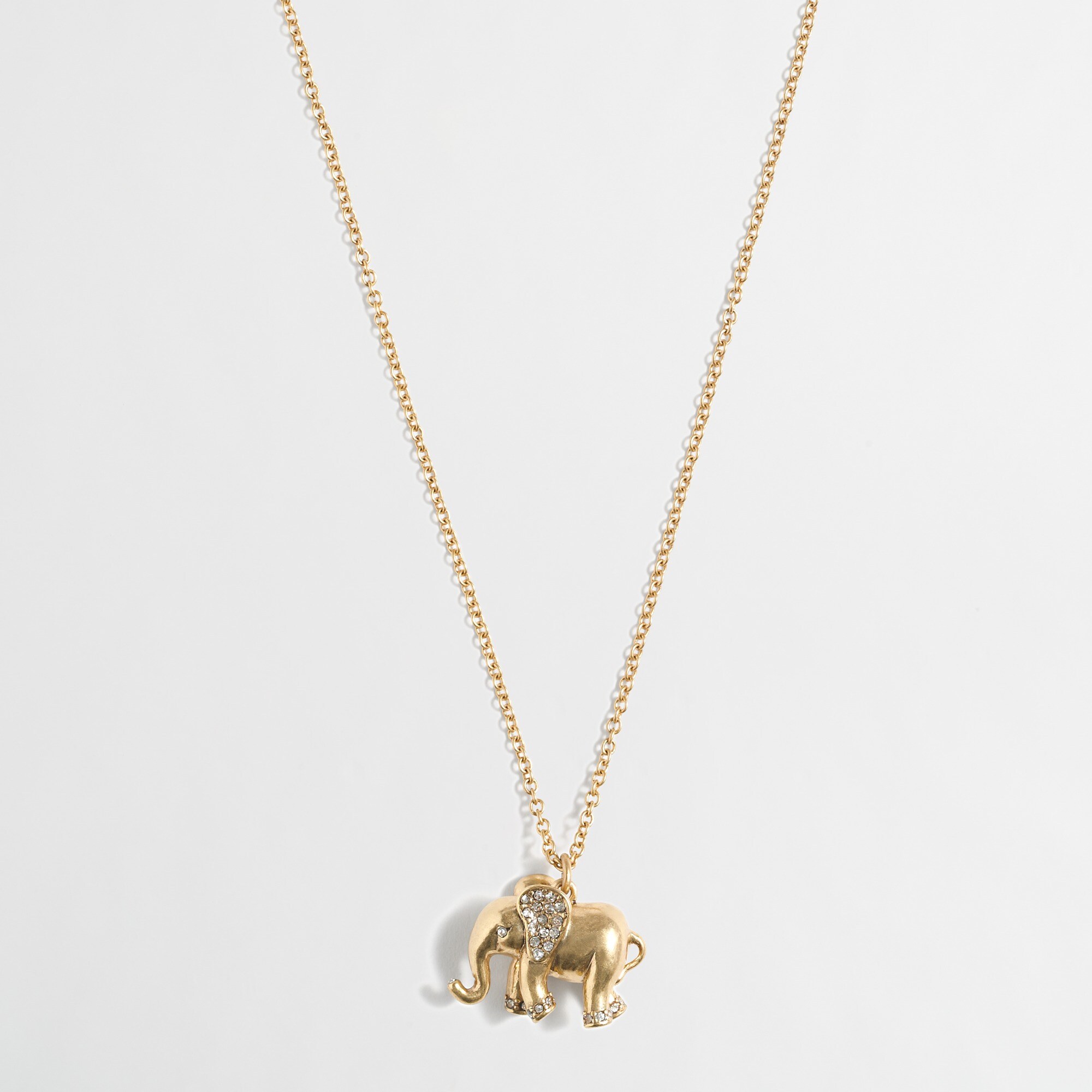 Golden elephant pendant necklace