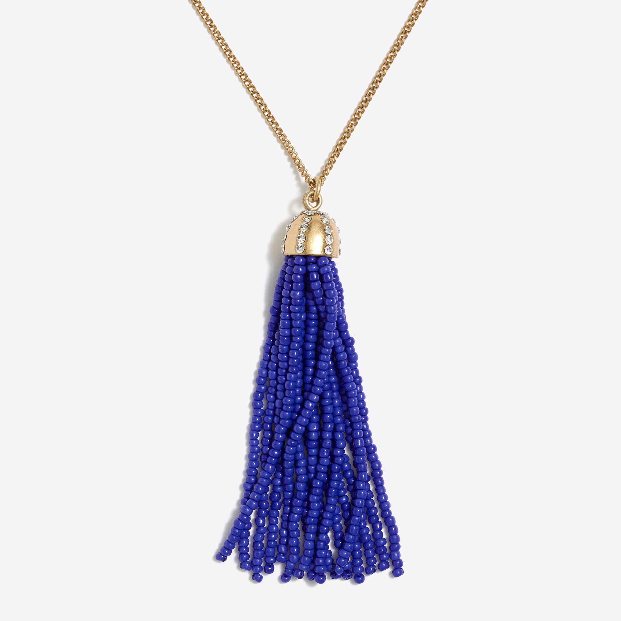 Beaded tassel pendant necklace