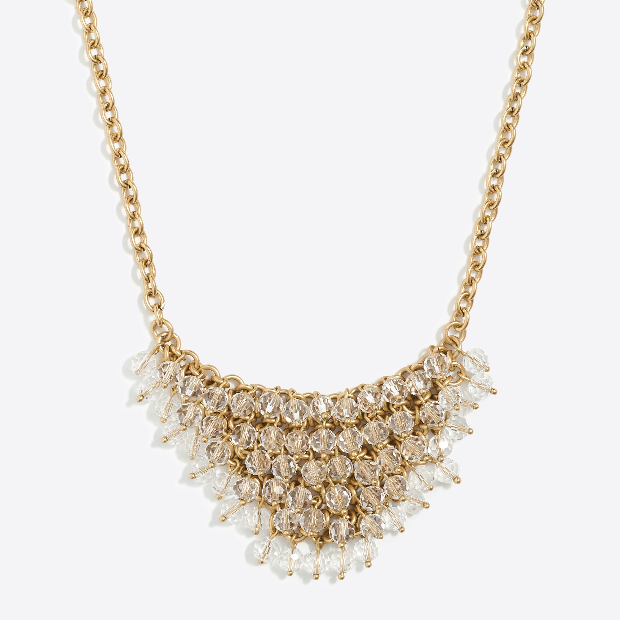 Embellished bib necklace