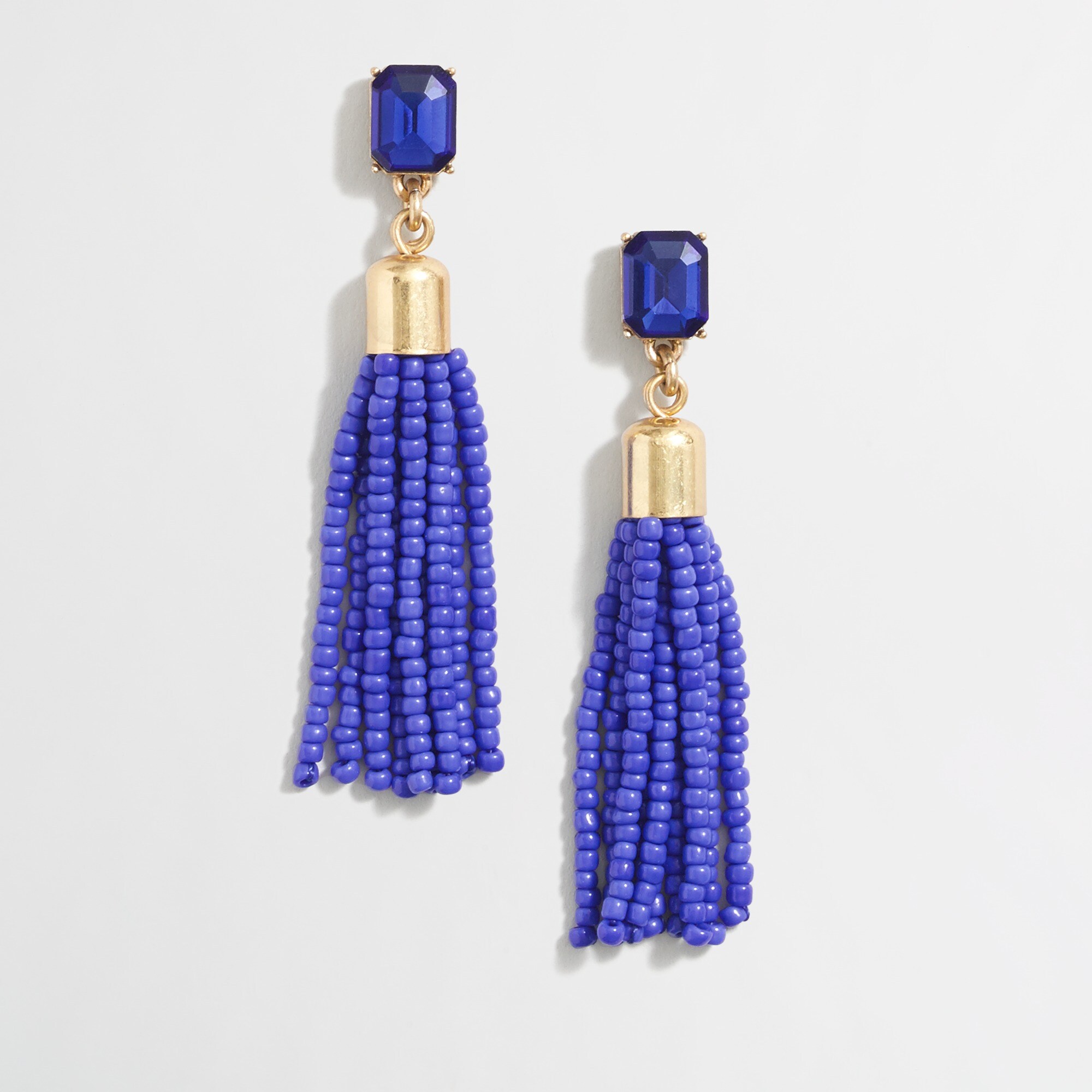 Beaded tassel earrings