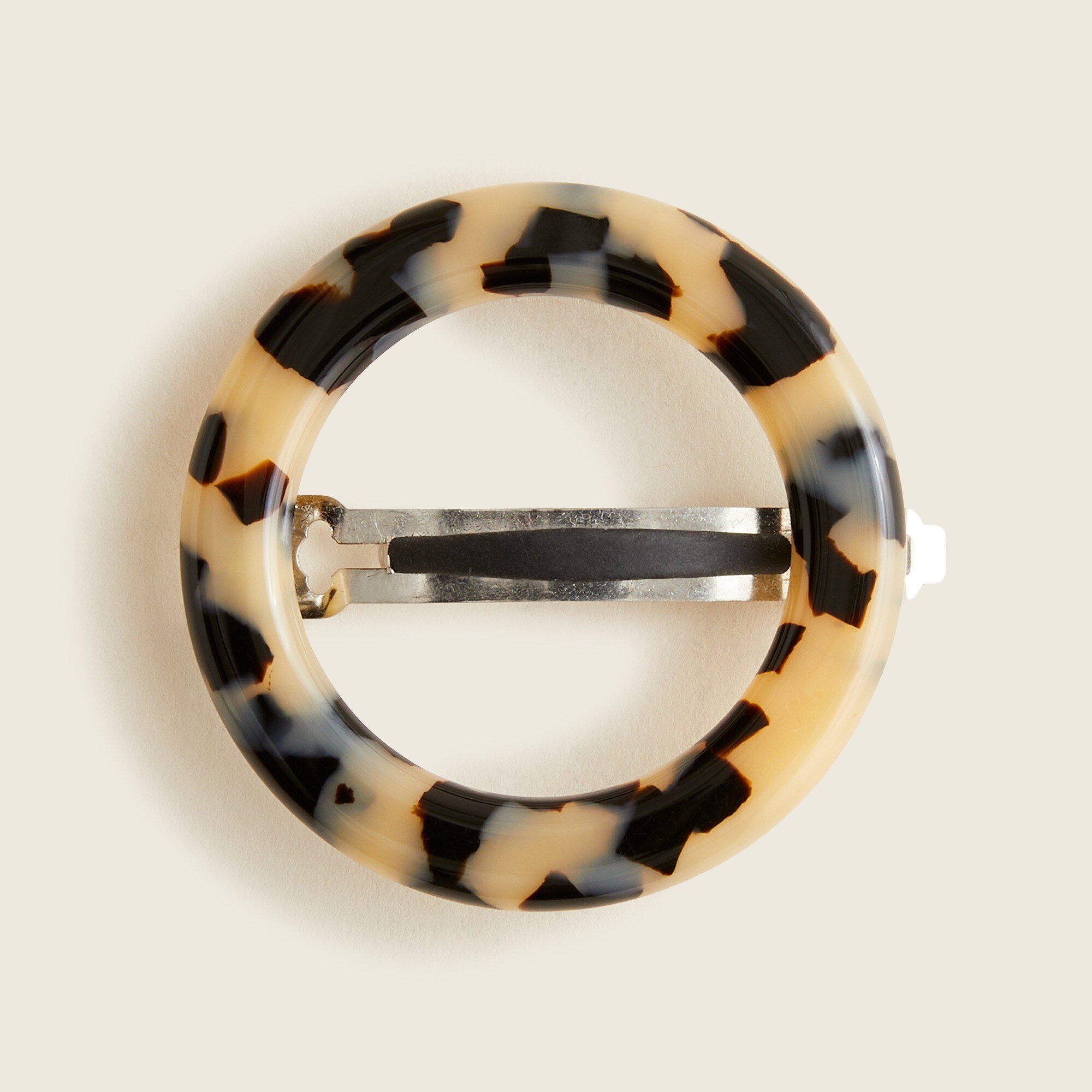 J.Crew Oval Barrette In Italian Tortoise For Women