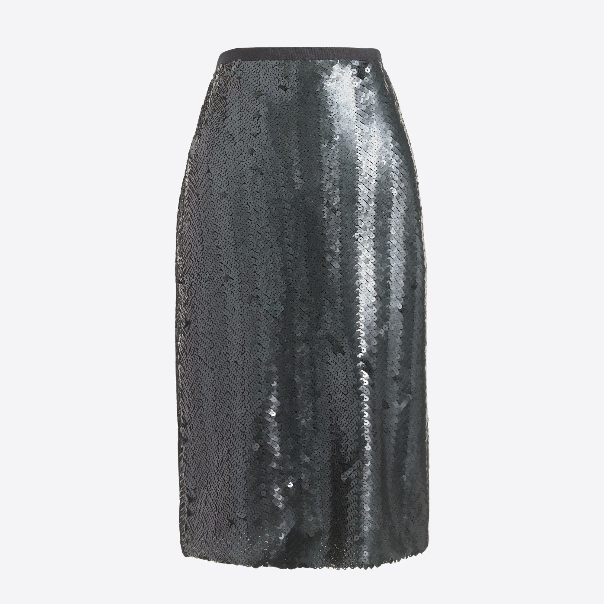 Sequin herringbone pencil skirt