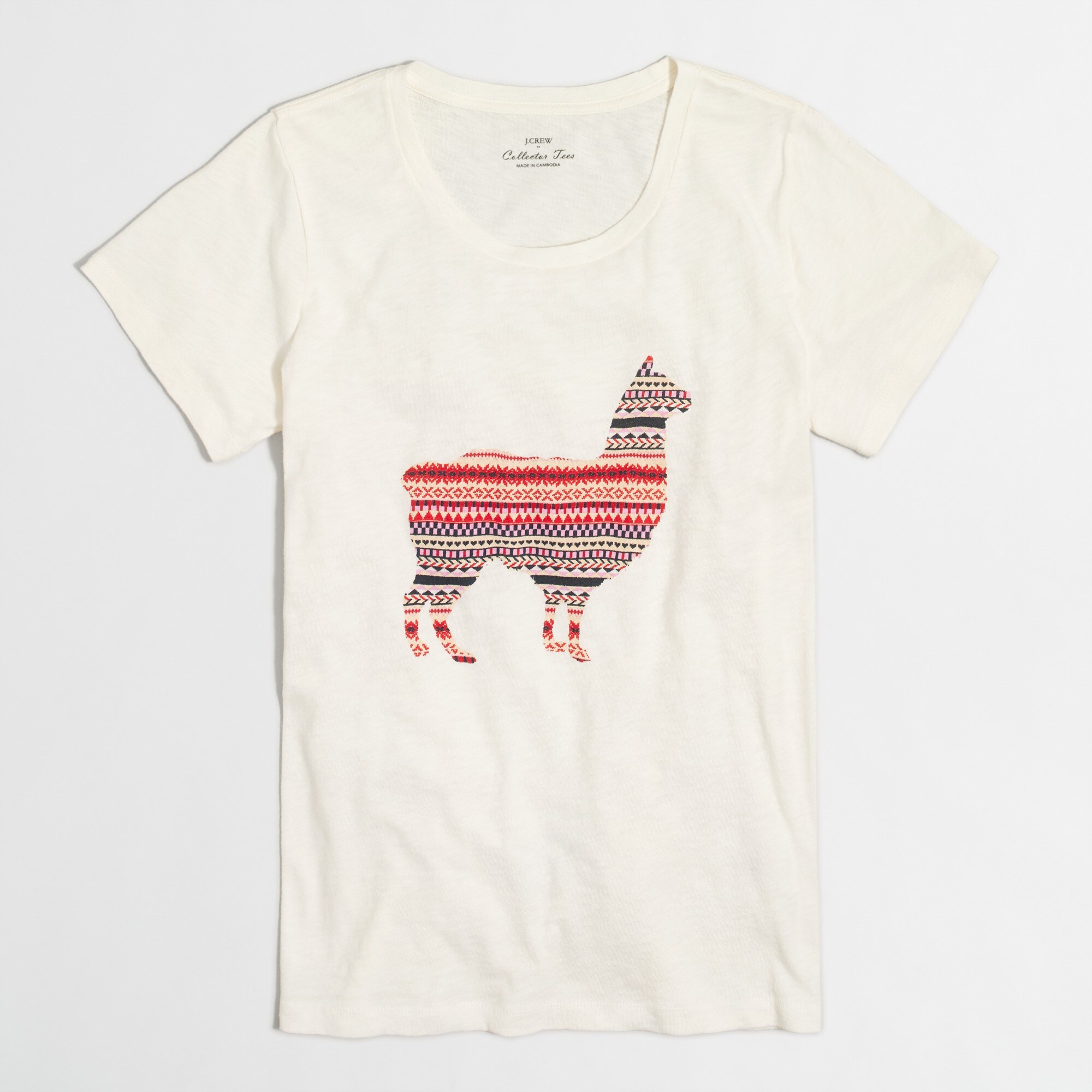 llama in sweater collector tee for women