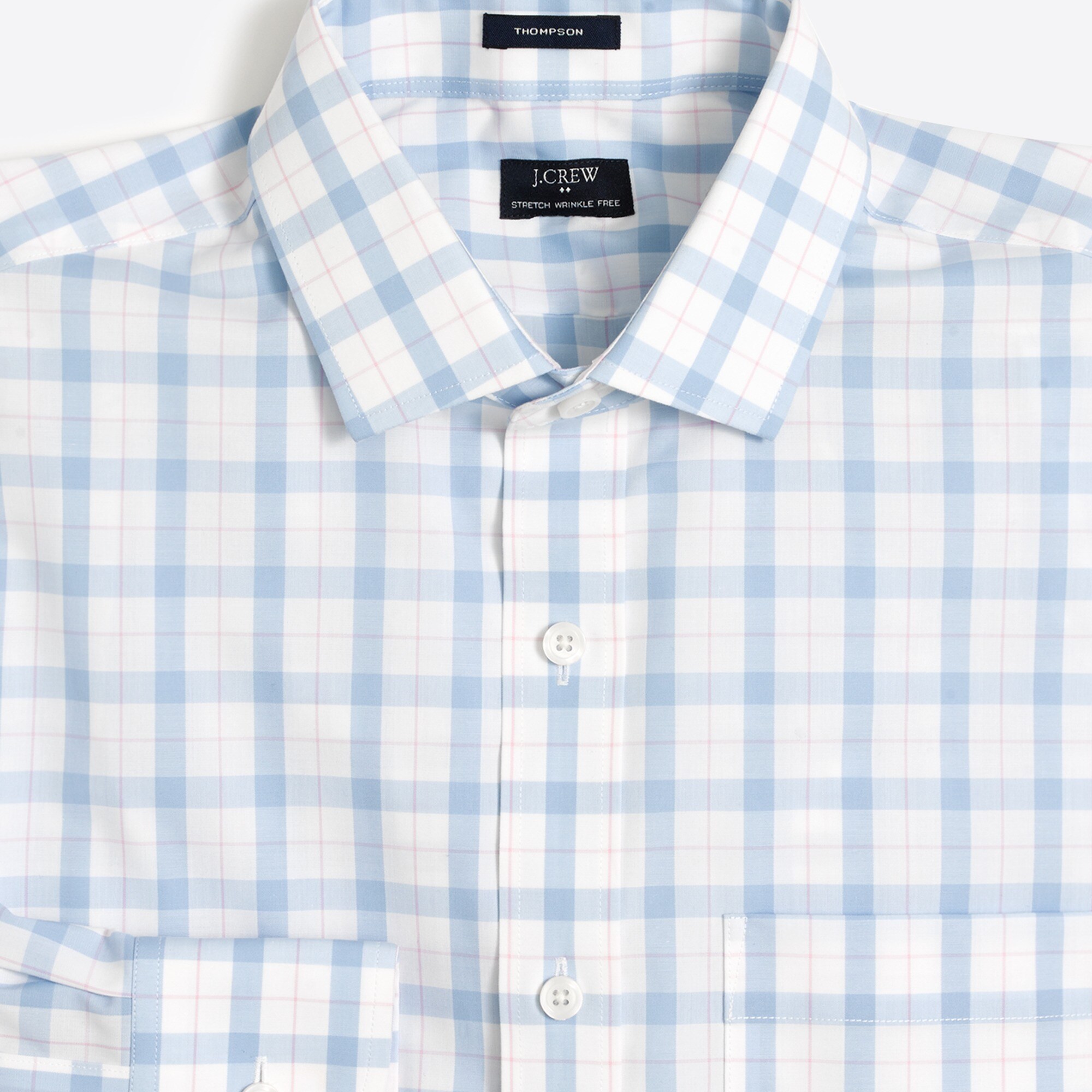 Thompson slim-fit flex wrinkle-free dress shirt