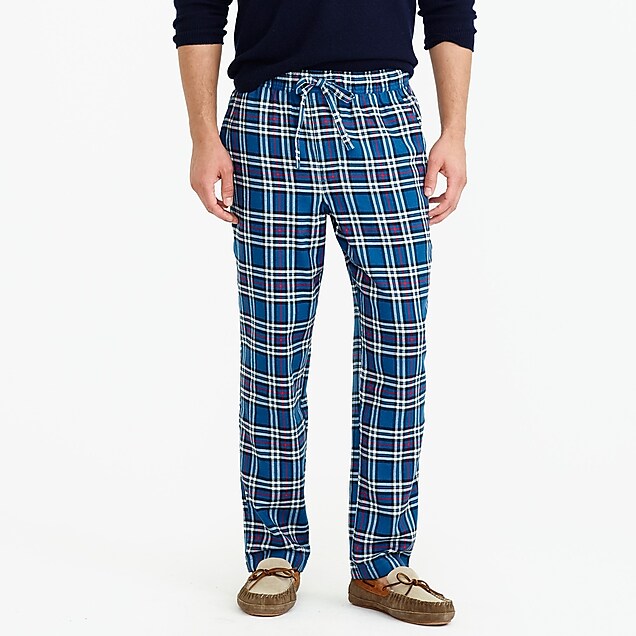 Flannel Pajama Pant In Blue Plaid : Men's Sleepwear | J.Crew