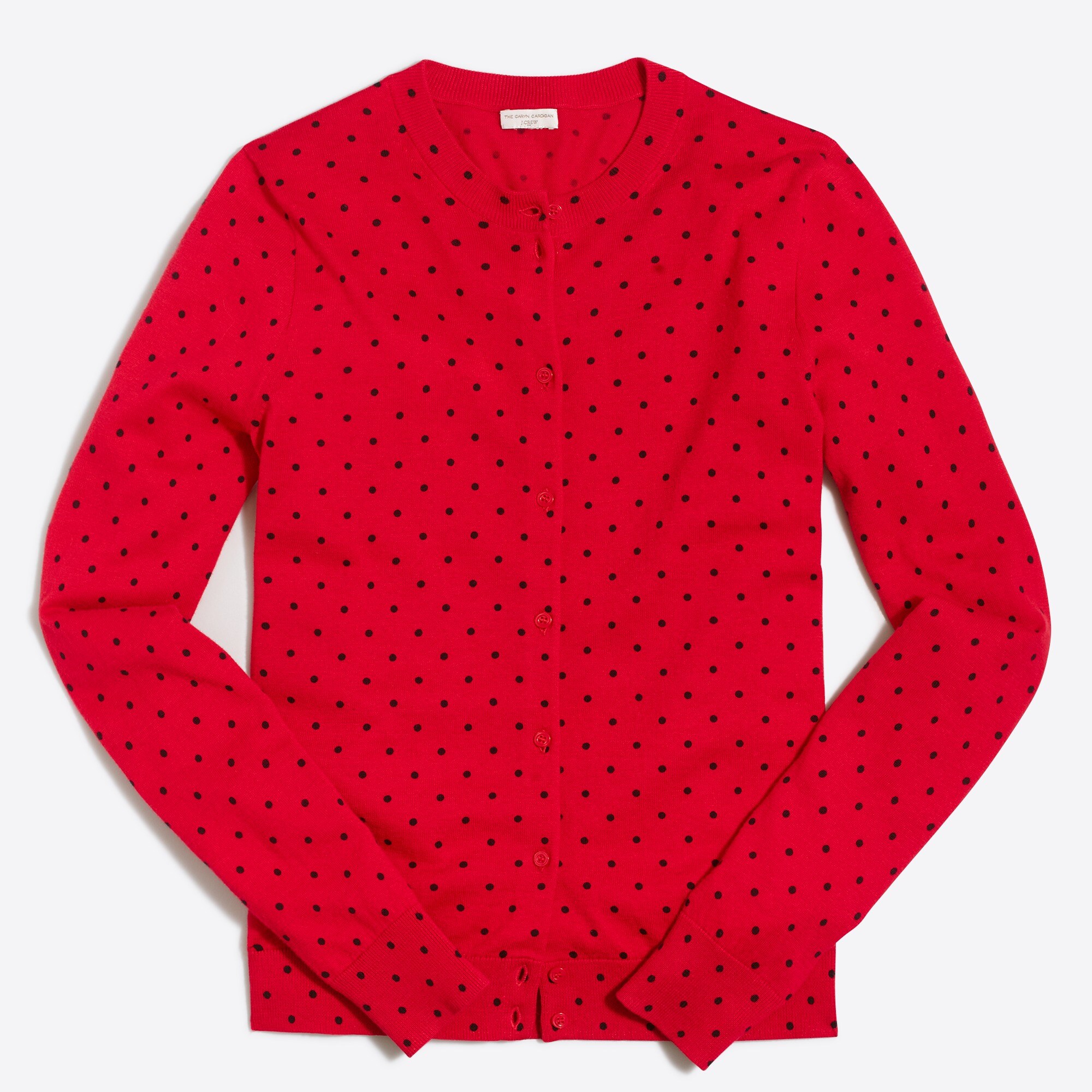 polka-dot caryn cardigan sweater for women